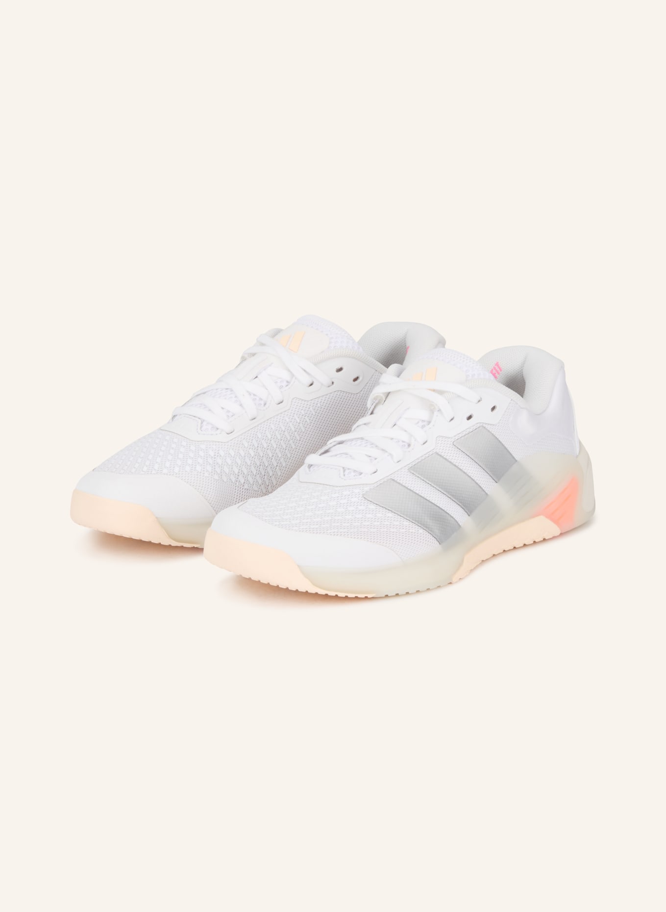 adidas Fitnessschuhe DROPSET 4 POWER: WEISS / SILBER