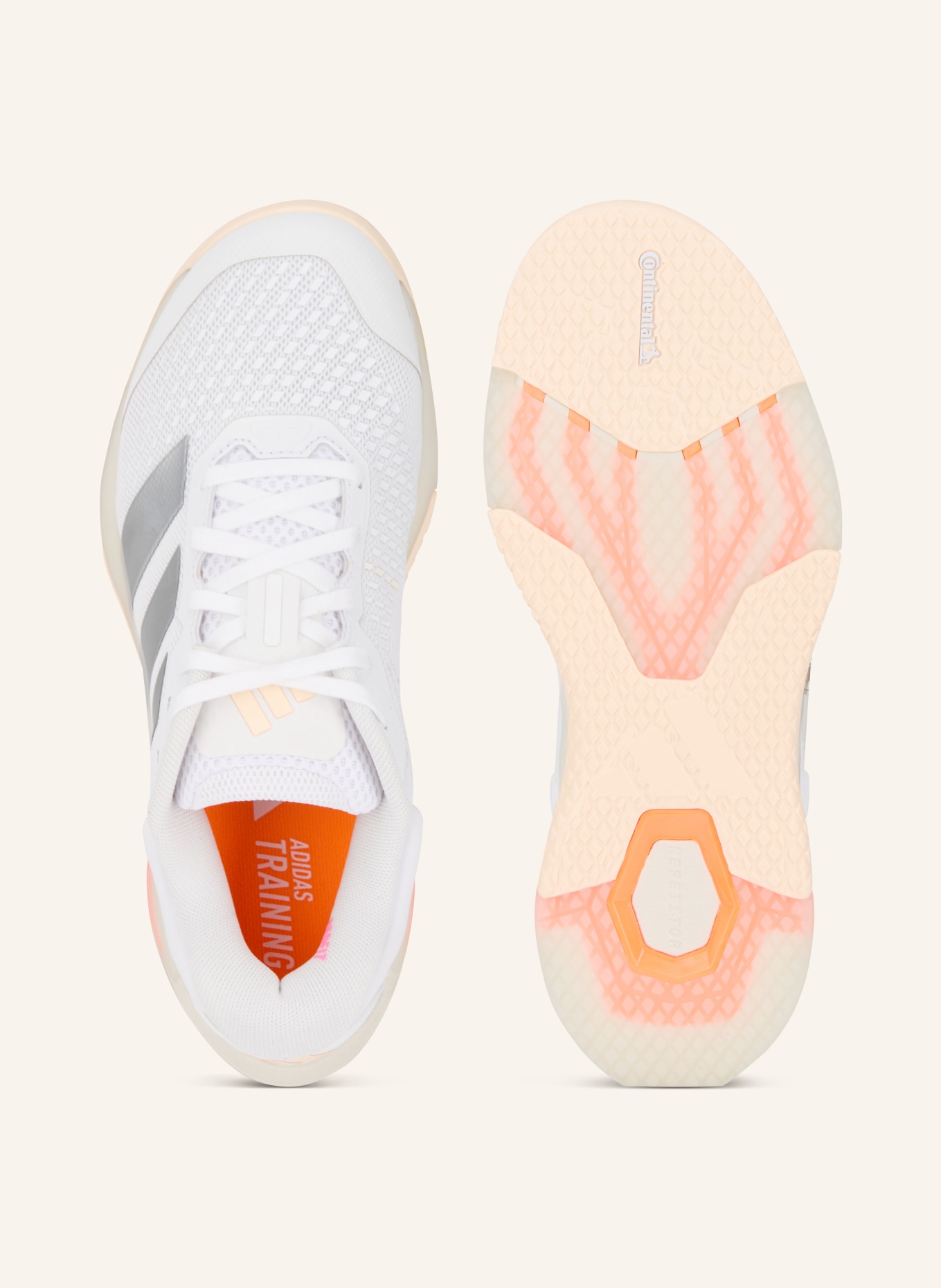 adidas Fitnessschuhe DROPSET 4 POWER: WEISS / SILBER