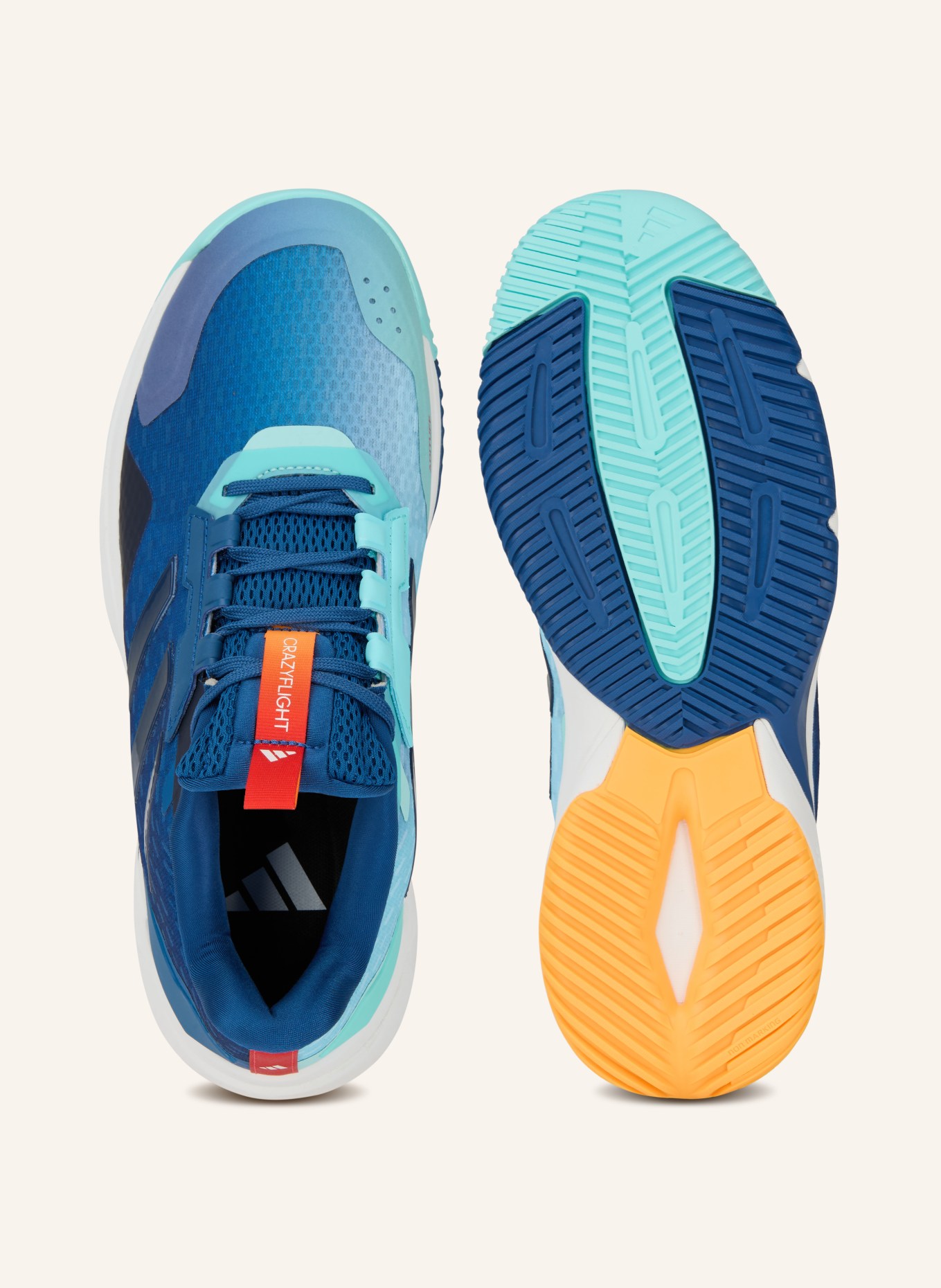 adidas Buty halowe CRAZYFLIGHT 6: NIEBIESKI / TURKUSOWY / BIAŁY