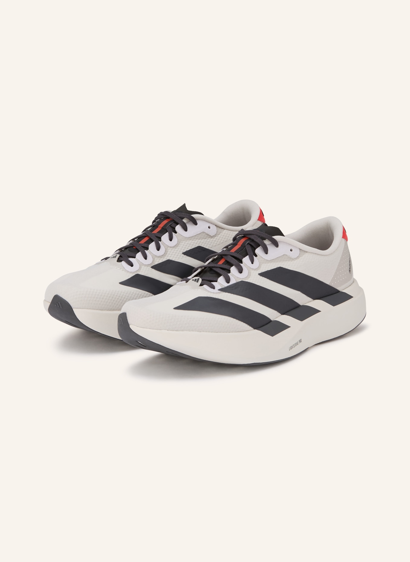 adidas Laufschuhe ADIZERO EVO SL AUDI: HELLGRAU / HELLROT / SCHWARZ