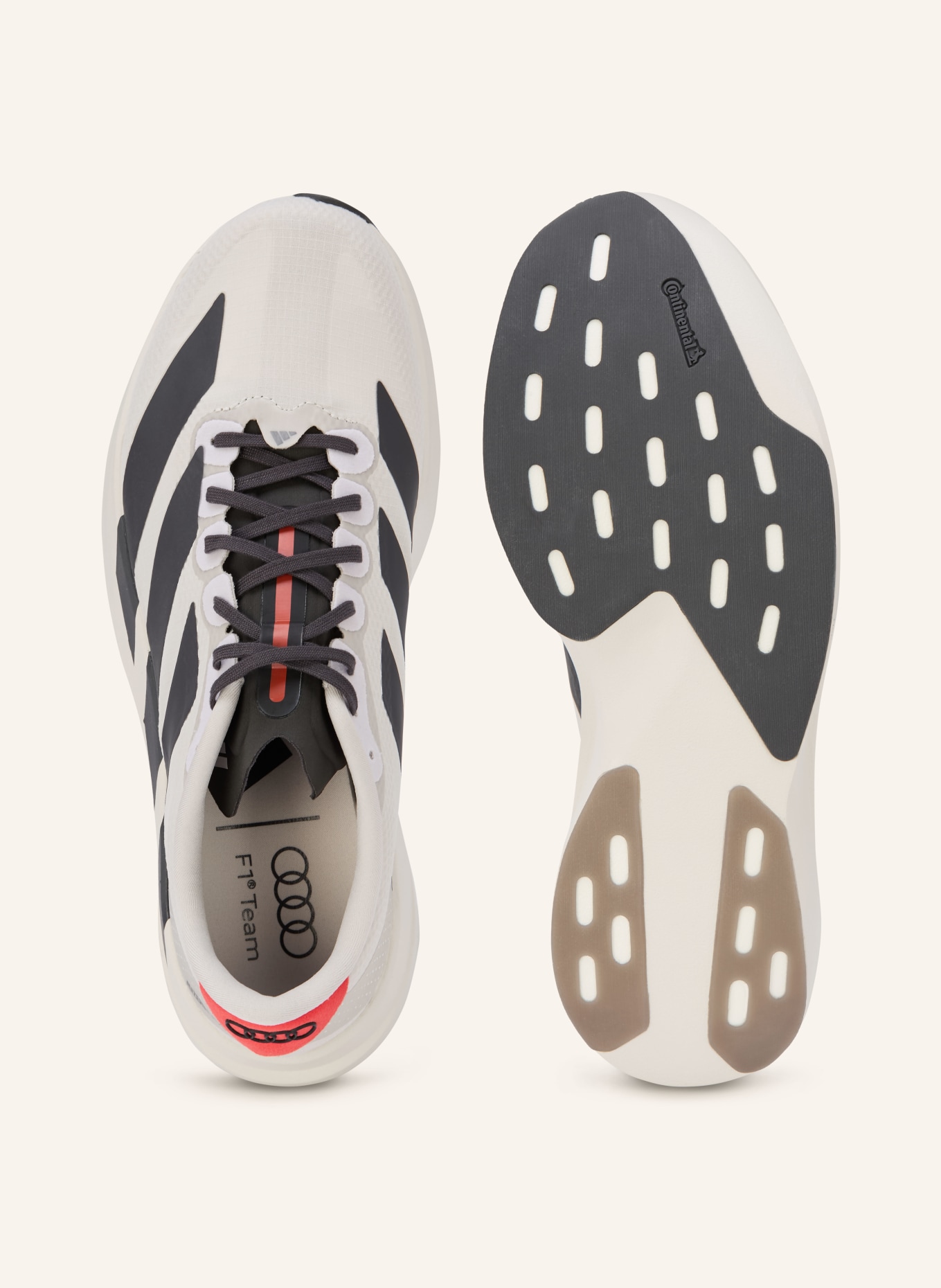 adidas Laufschuhe ADIZERO EVO SL AUDI: HELLGRAU / HELLROT / SCHWARZ