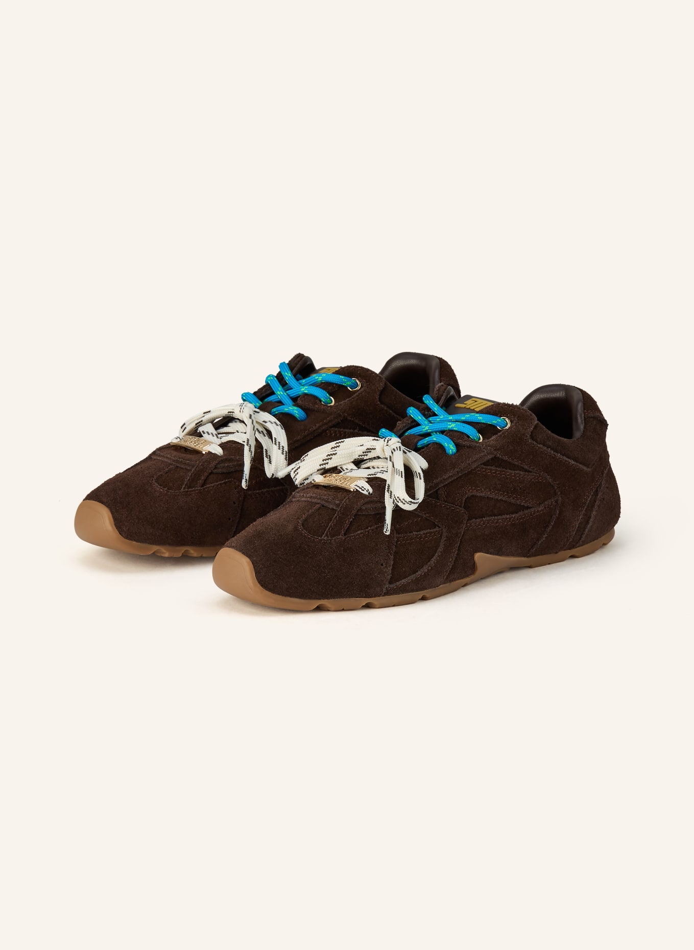 STEVE MADDEN Sneaker ASIEL: DUNKELBRAUN / NEONBLAU / WEISS