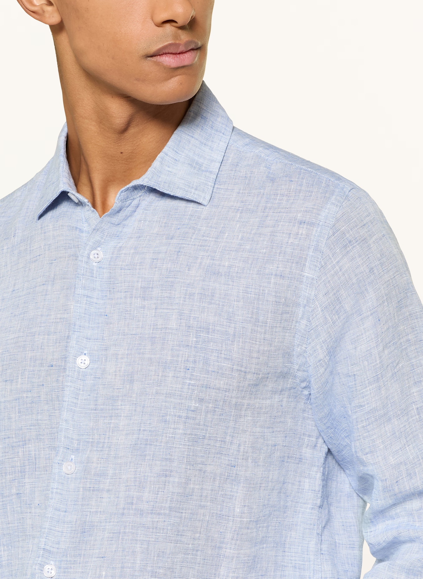 ORLEBAR BROWN Leinenhemd GILES Slim Fit: HELLBLAU