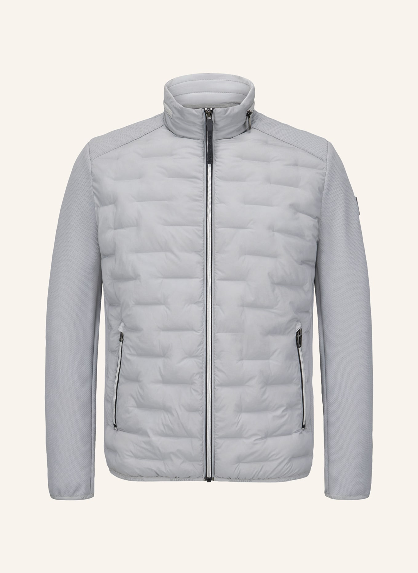 MILESTONE MSNERANO quilted jacket in a material blend with DUPONT™ SORONA® insulation: LIGHT GRAY