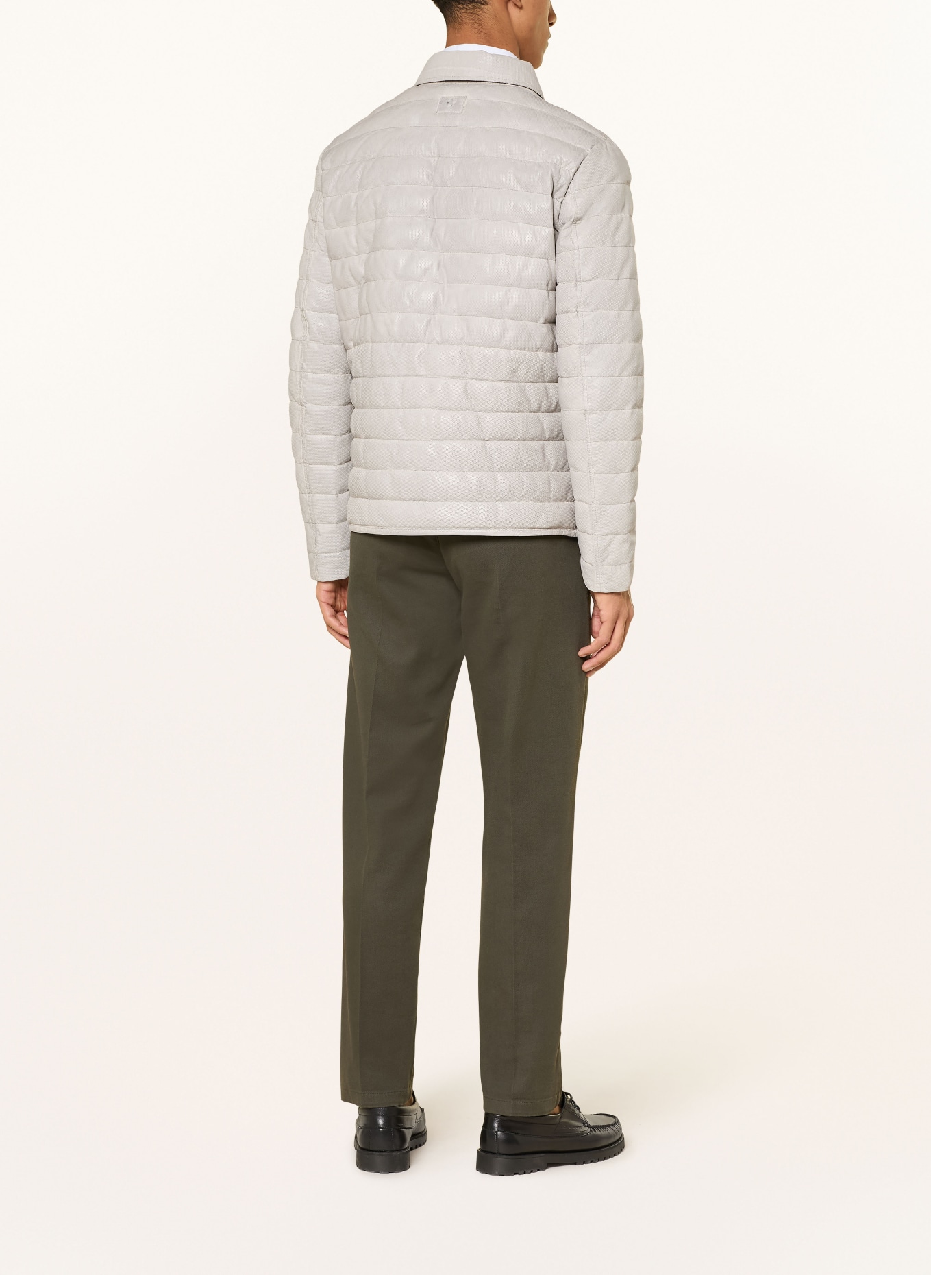 MILESTONE Lederjacke MSBENNY: HELLGRAU