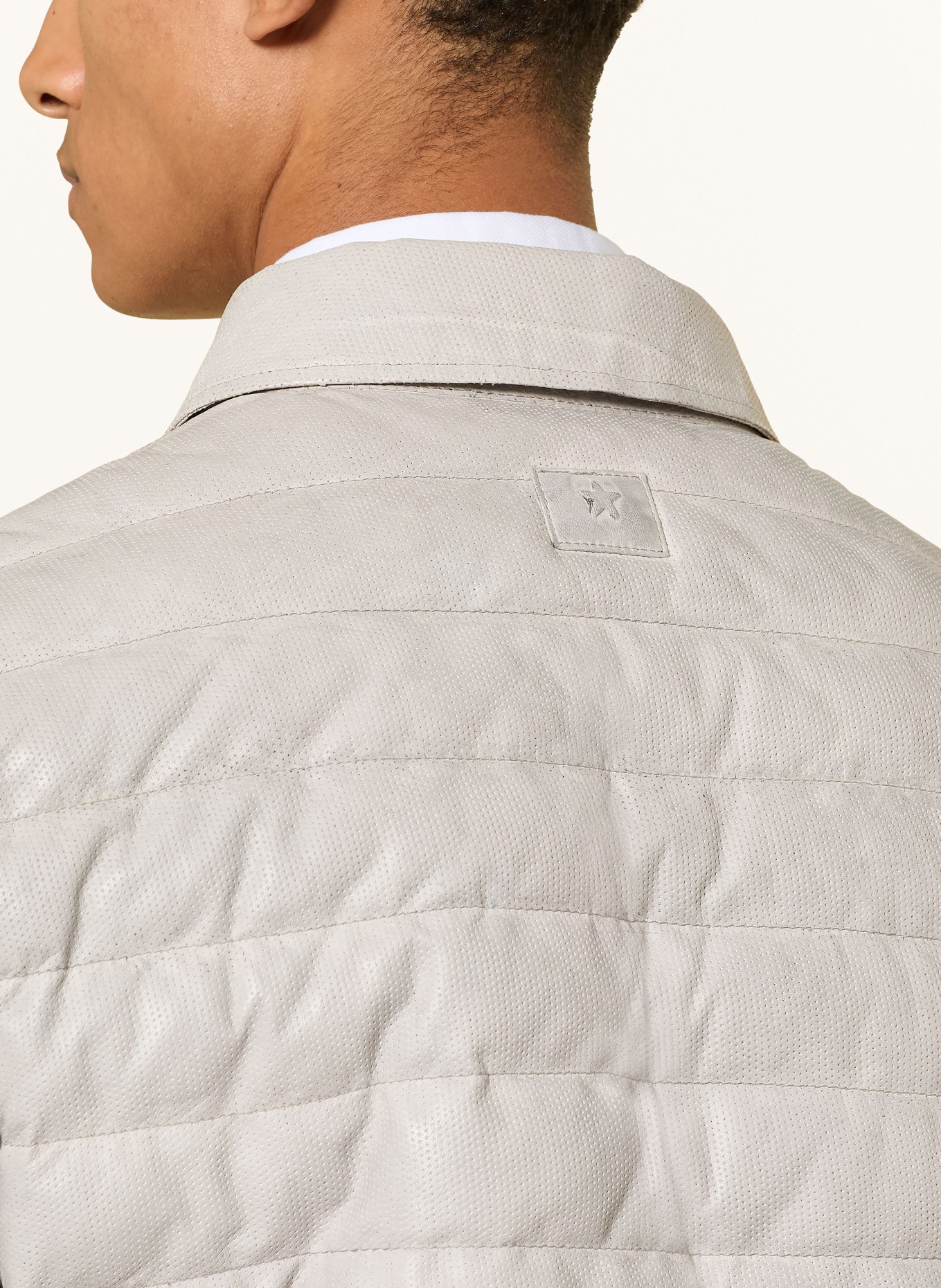 MILESTONE Lederjacke MSBENNY: HELLGRAU