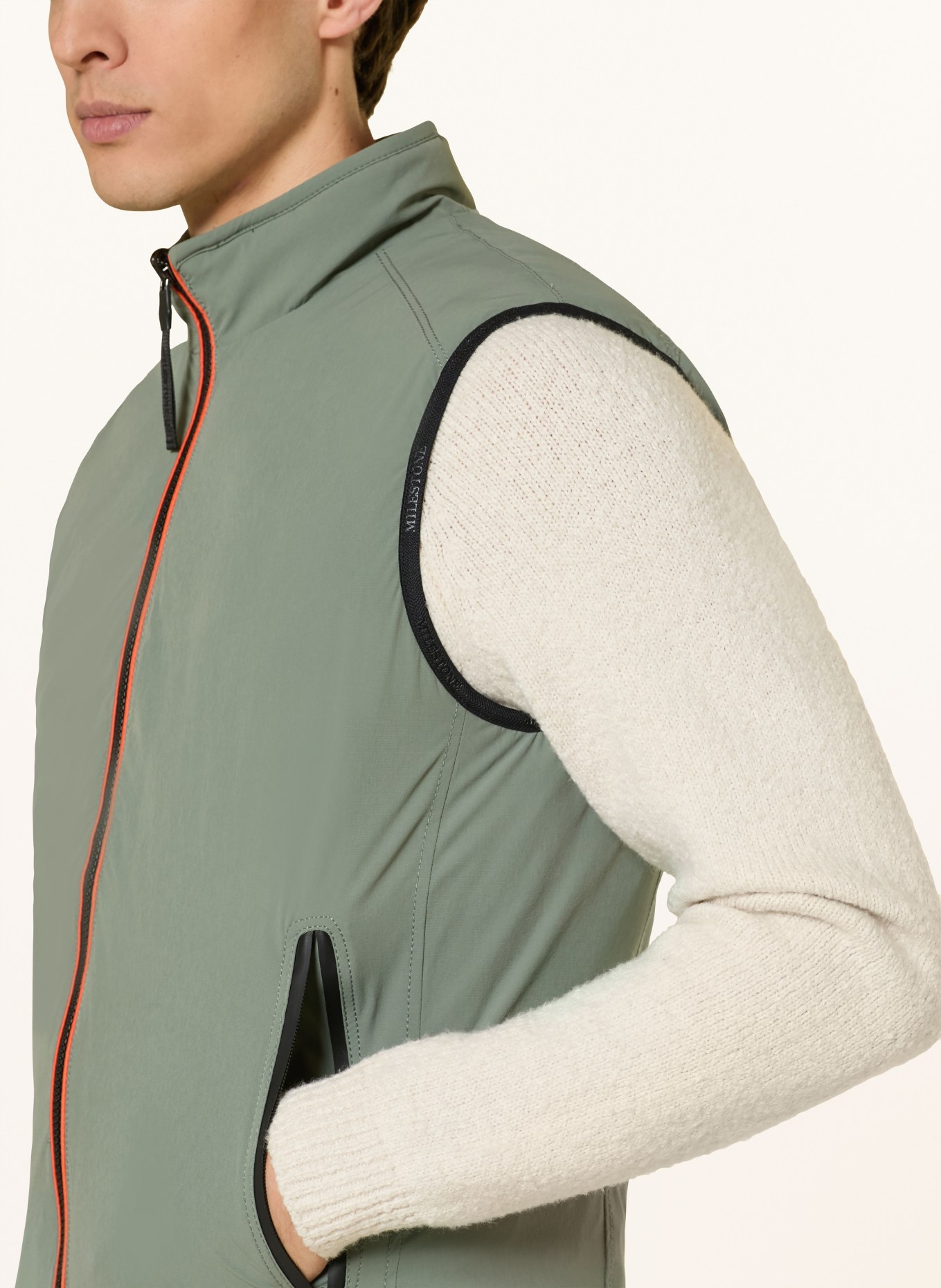 MILESTONE MSSILVANO reversible vest: GREEN