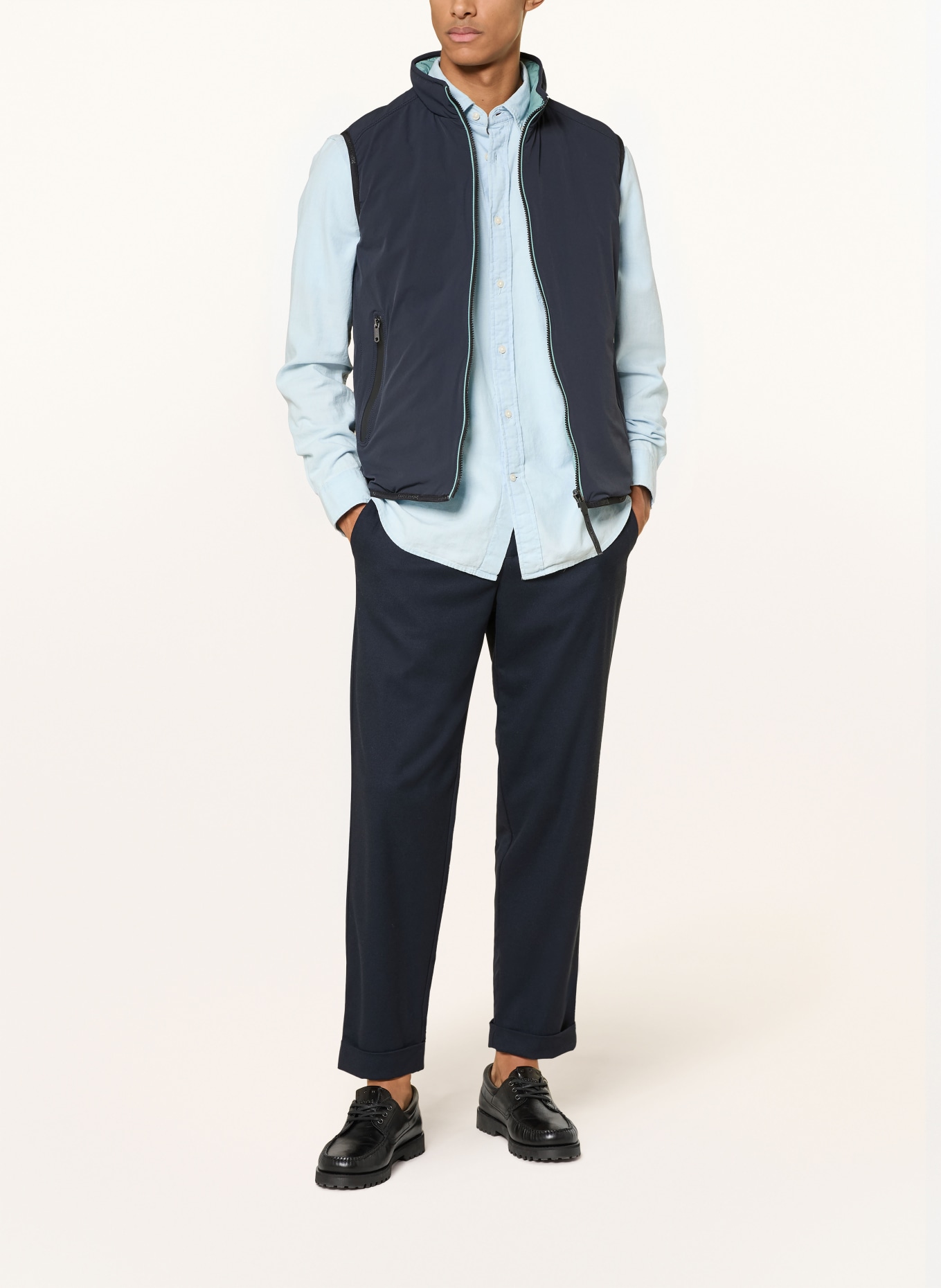 MILESTONE MSSILVANO reversible vest: DARK BLUE