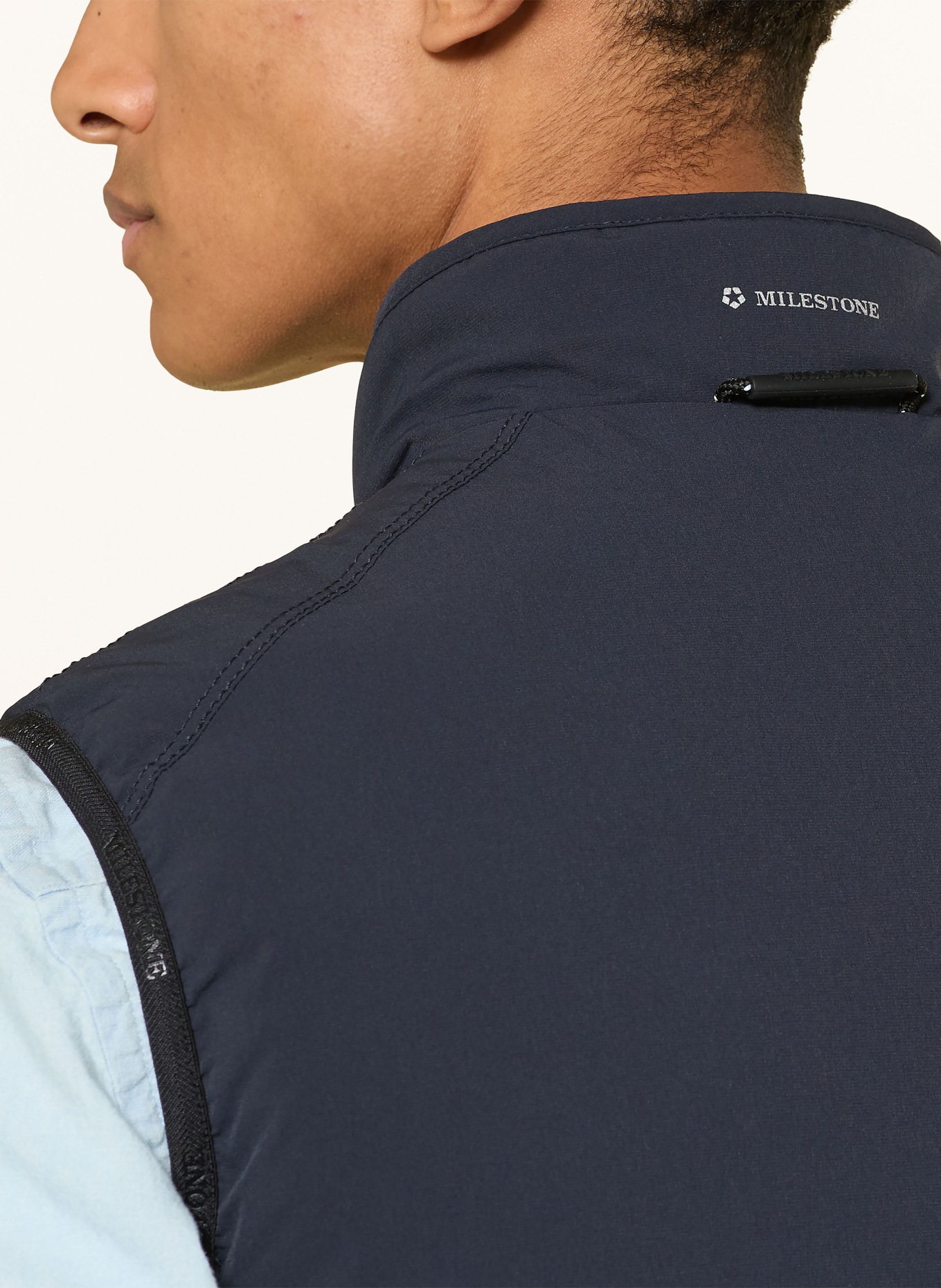 MILESTONE MSSILVANO reversible vest: DARK BLUE