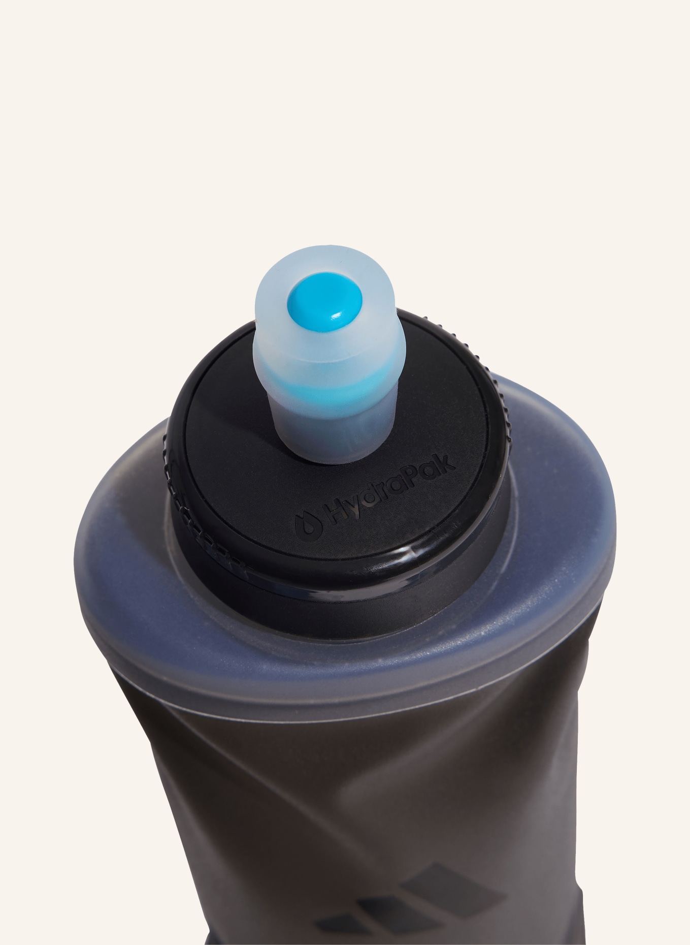 adidas Trinkflasche SOFT FLASK: DUNKELGRAU / SCHWARZ