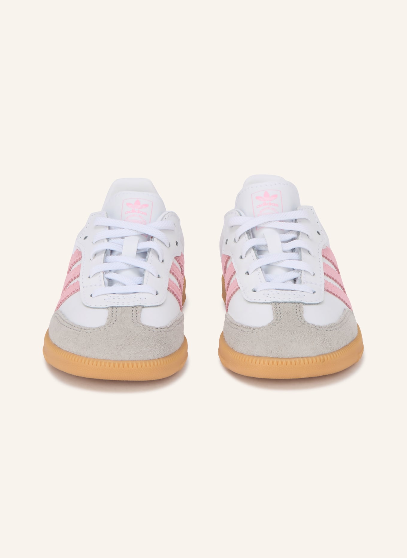 adidas Originals Tenisky SAMBA OG COMFORT CLOSURE: BÍLÁ / RŮŽOVÁ / ŠEDÁ