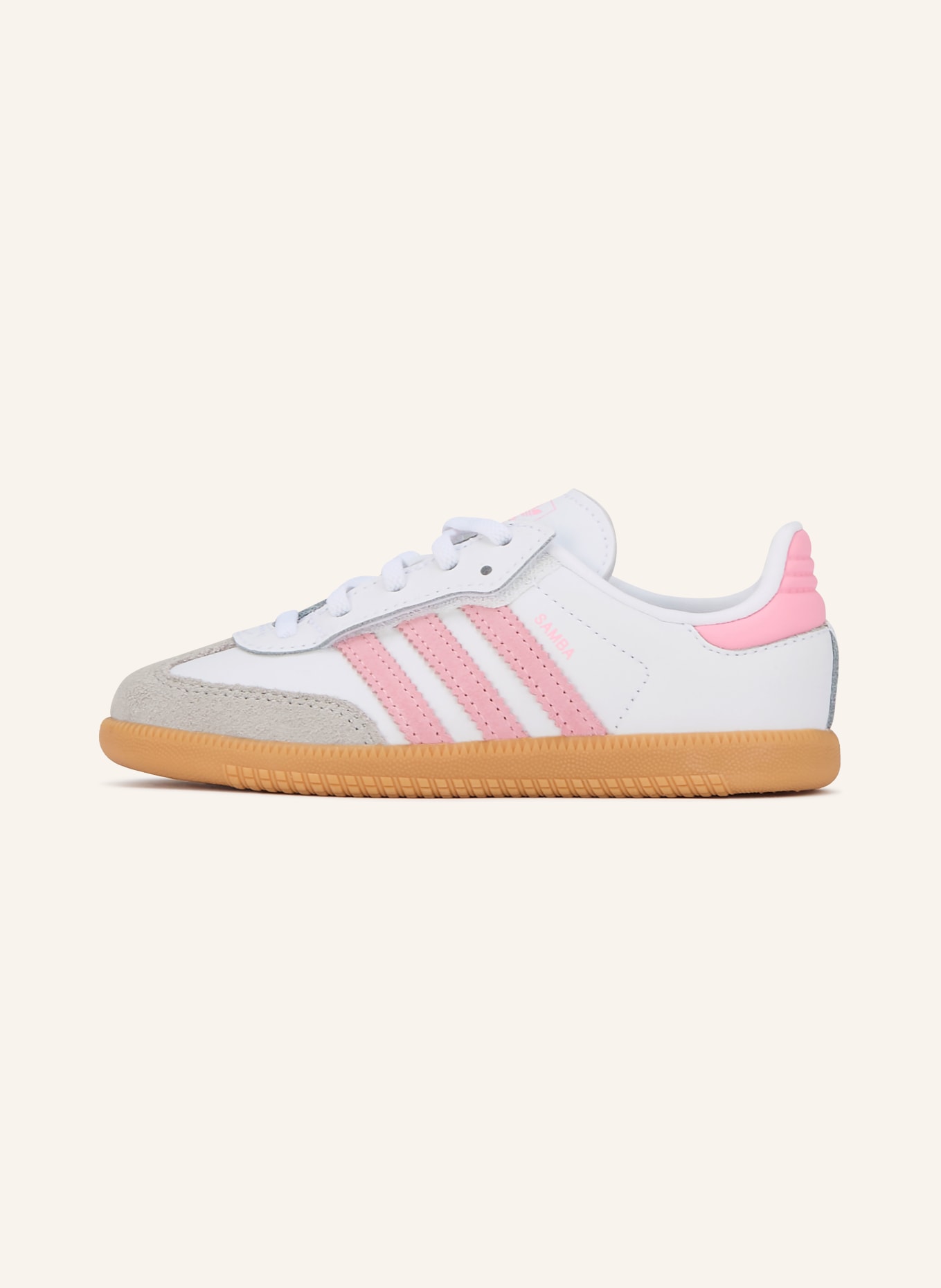 adidas Originals Tenisky SAMBA OG COMFORT CLOSURE: BÍLÁ / RŮŽOVÁ / ŠEDÁ
