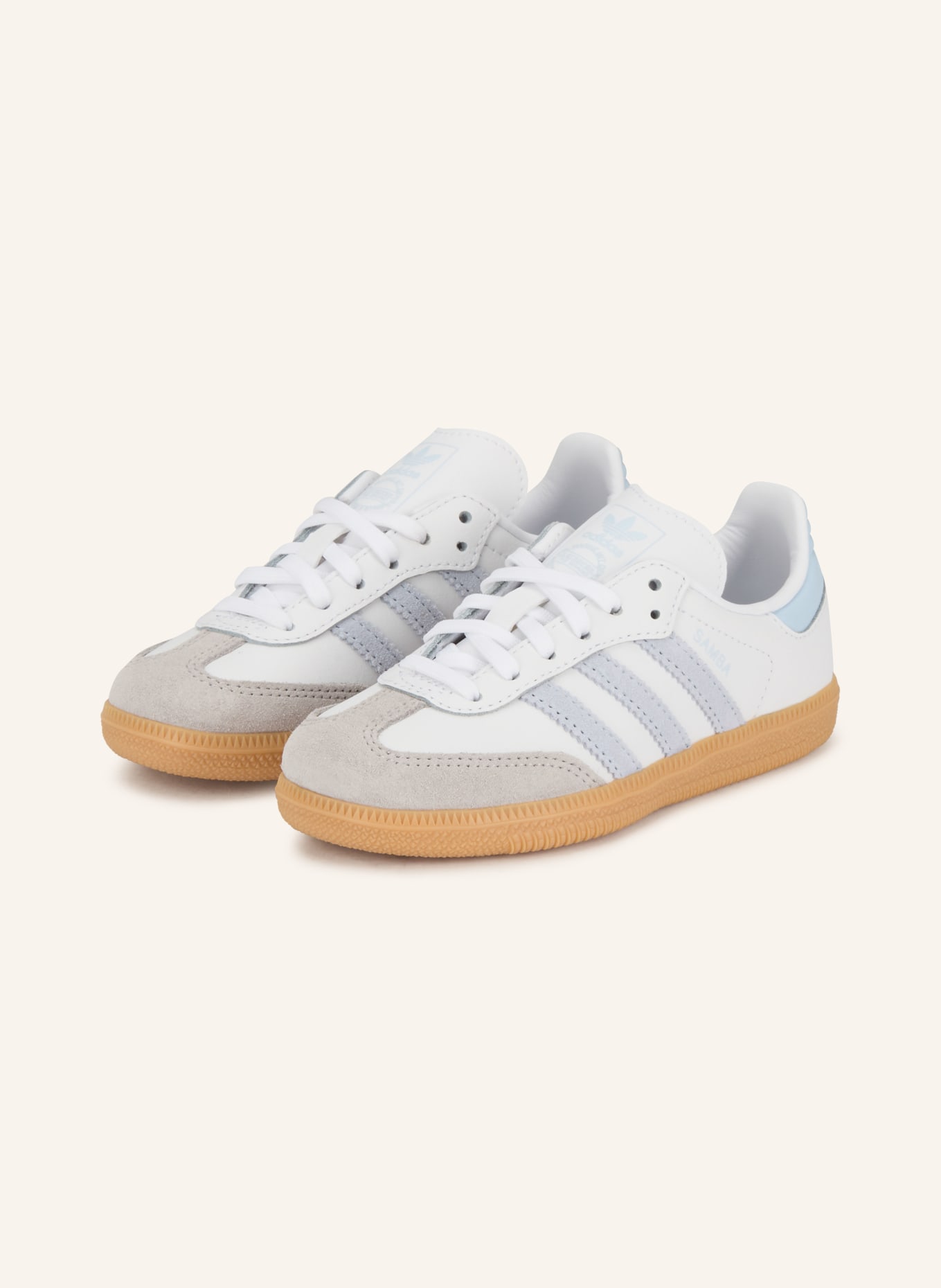 adidas Originals Sneaker SAMBA OG C: WEISS / BLAUGRAU