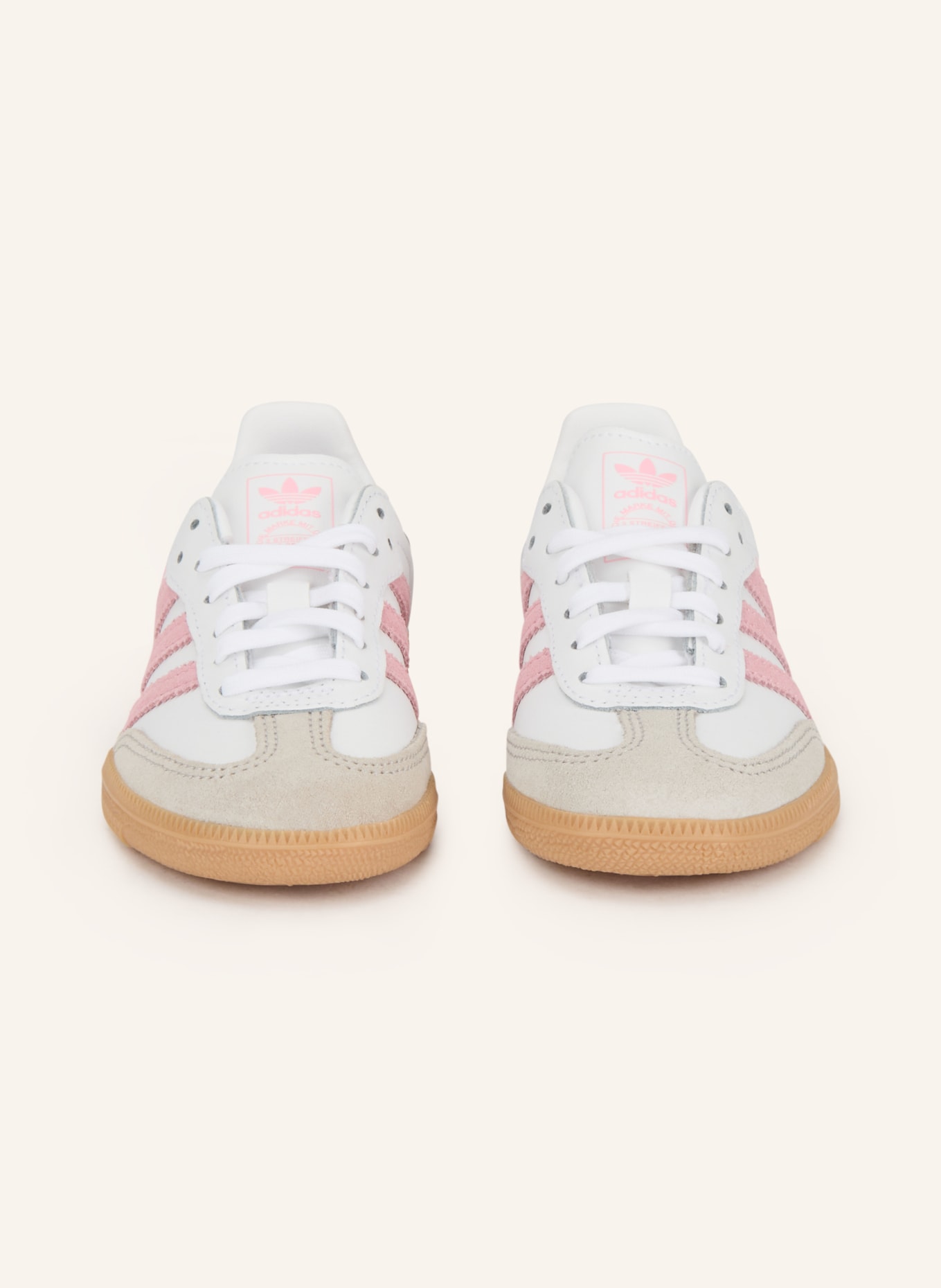 adidas Originals Buty sportowe SAMBA OG C: BIAŁY / RÓŻOWY / SZARY