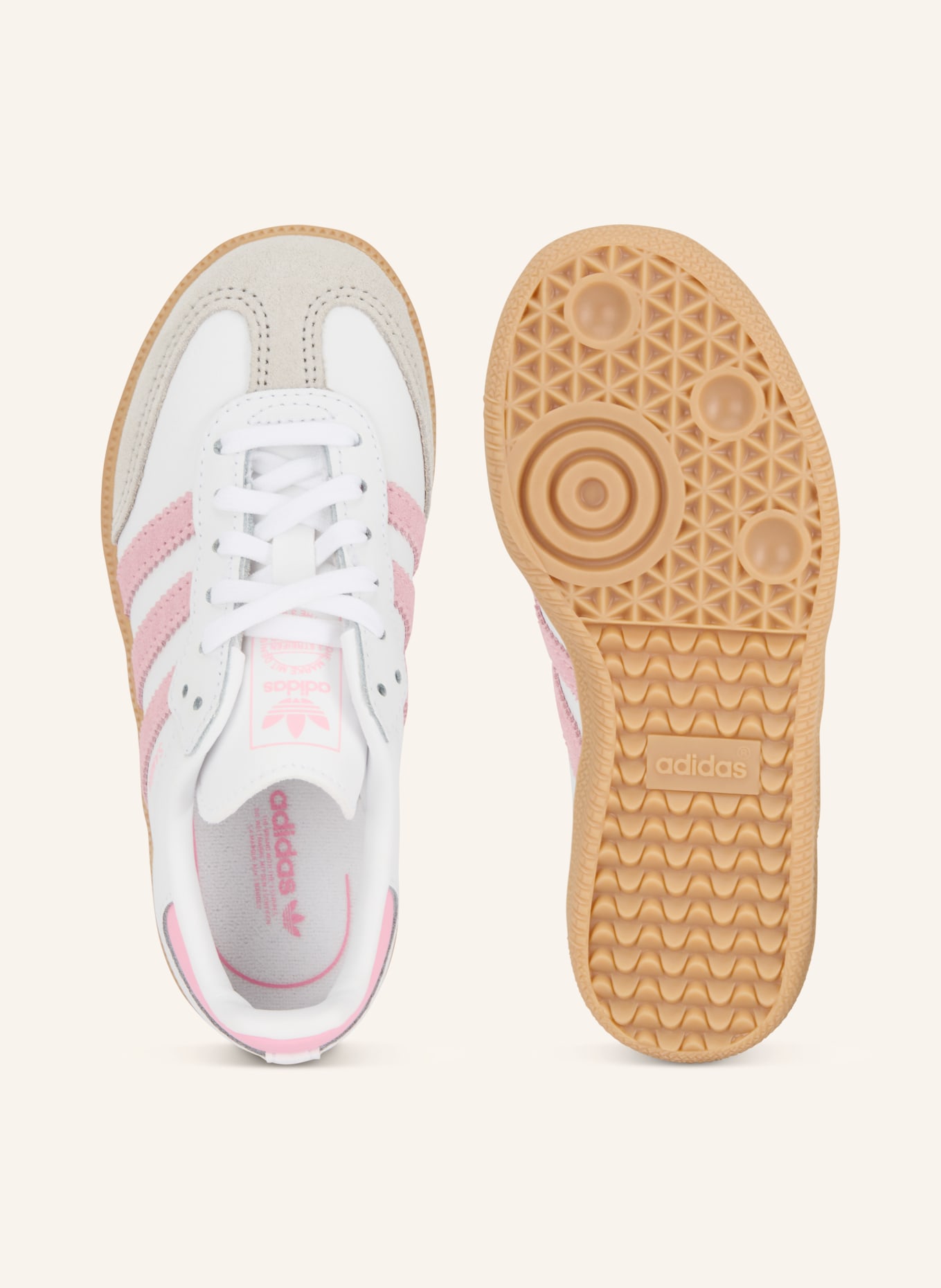 adidas Originals Buty sportowe SAMBA OG C: BIAŁY / RÓŻOWY / SZARY