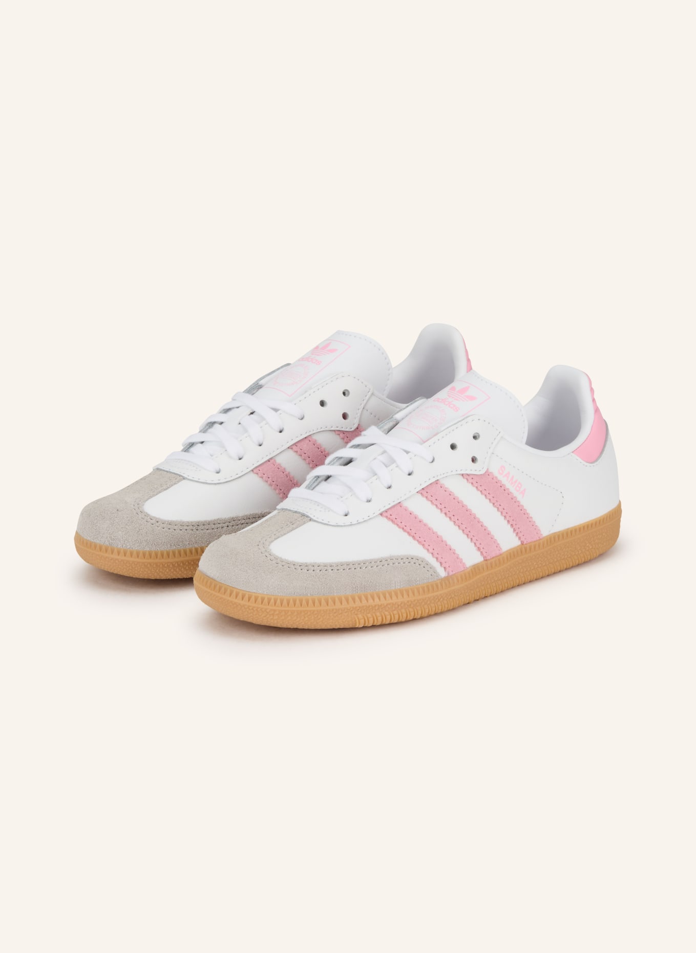 adidas Originals Sneakersy SAMBA OG: BIAŁY / RÓŻOWY / SZARY