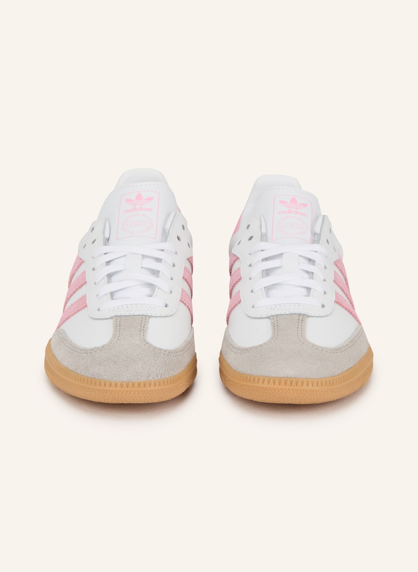 adidas Originals Sneakersy SAMBA OG: BIAŁY / RÓŻOWY / SZARY