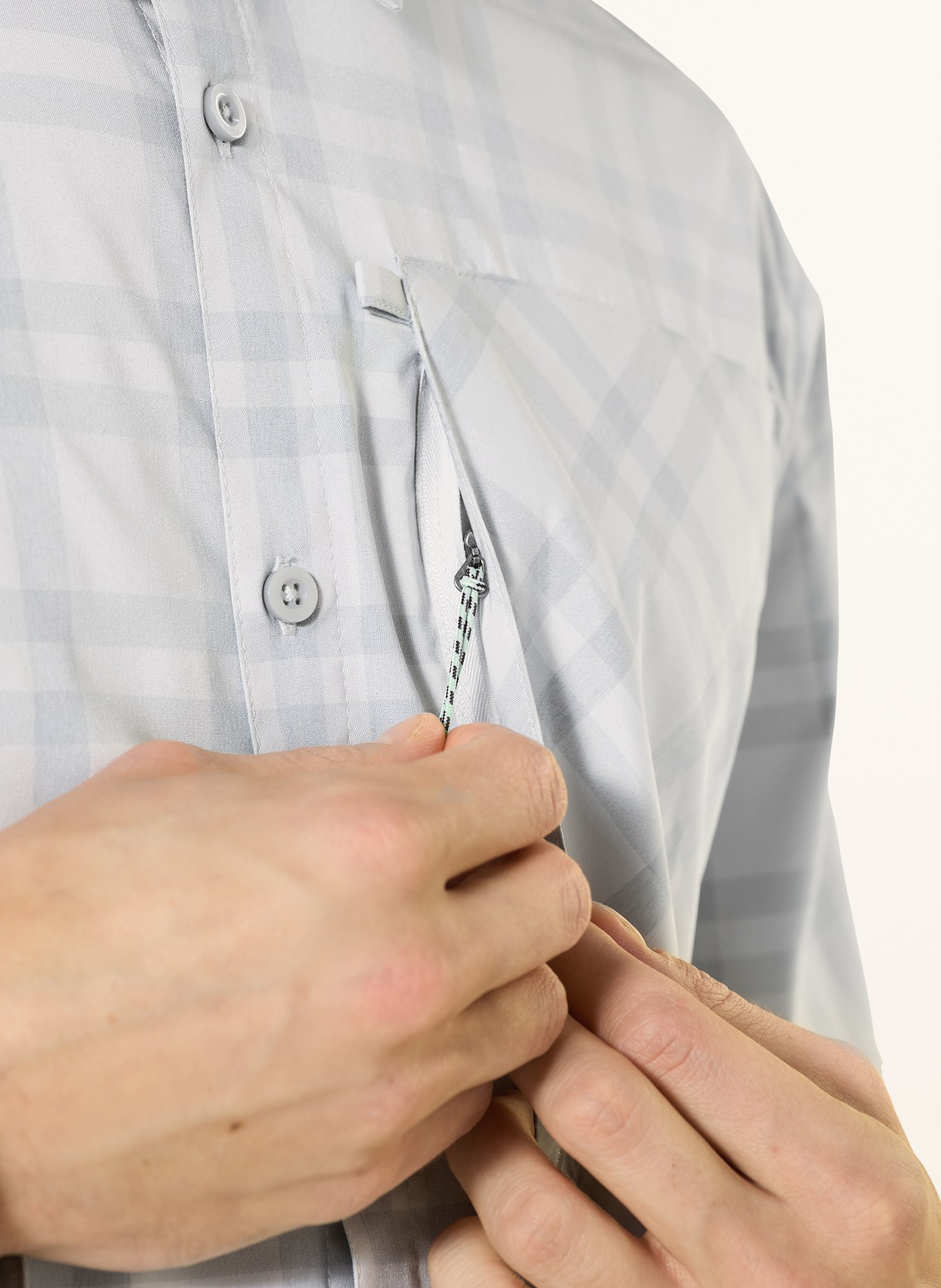 Schöffel Outdoor-Hemd FRARIS: HELLGRAU / GRAU