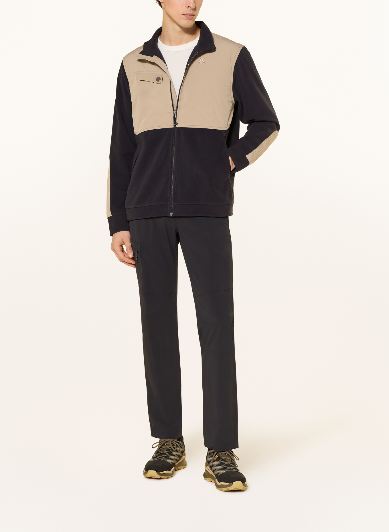 Schöffel Veste polaire hybride MAGHERA: BLEU FONCÉ / BEIGE