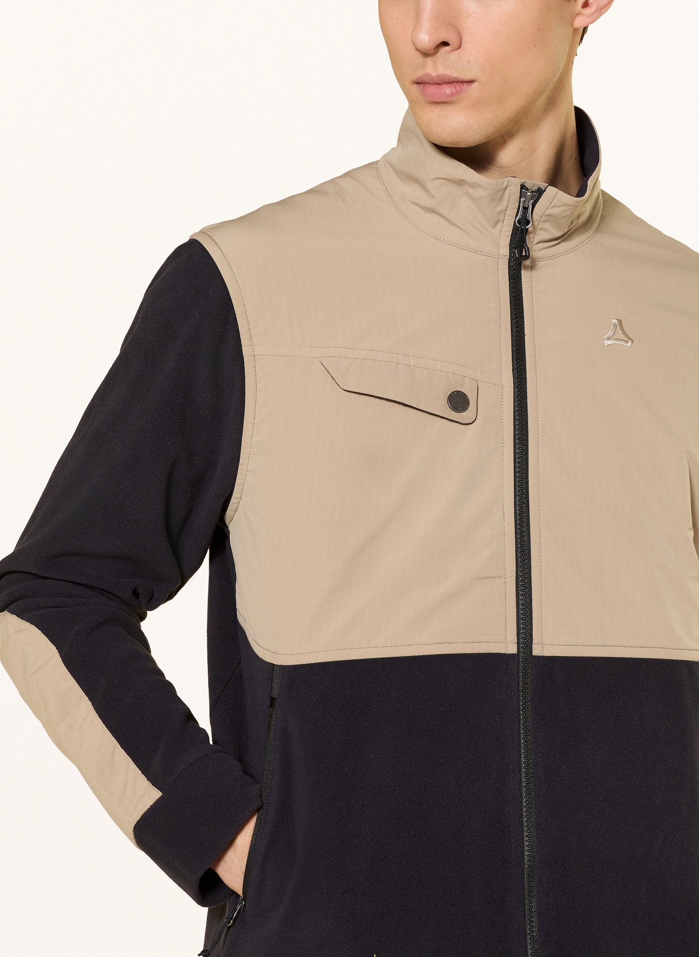 Schöffel Veste polaire hybride MAGHERA: BLEU FONCÉ / BEIGE