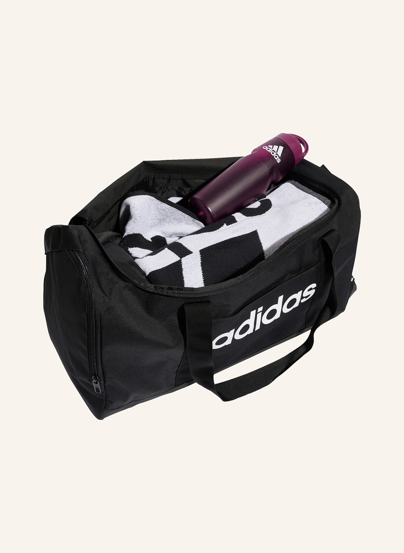 adidas Sporttasche LINEAR DUFFELBAG M: SCHWARZ / WEISS