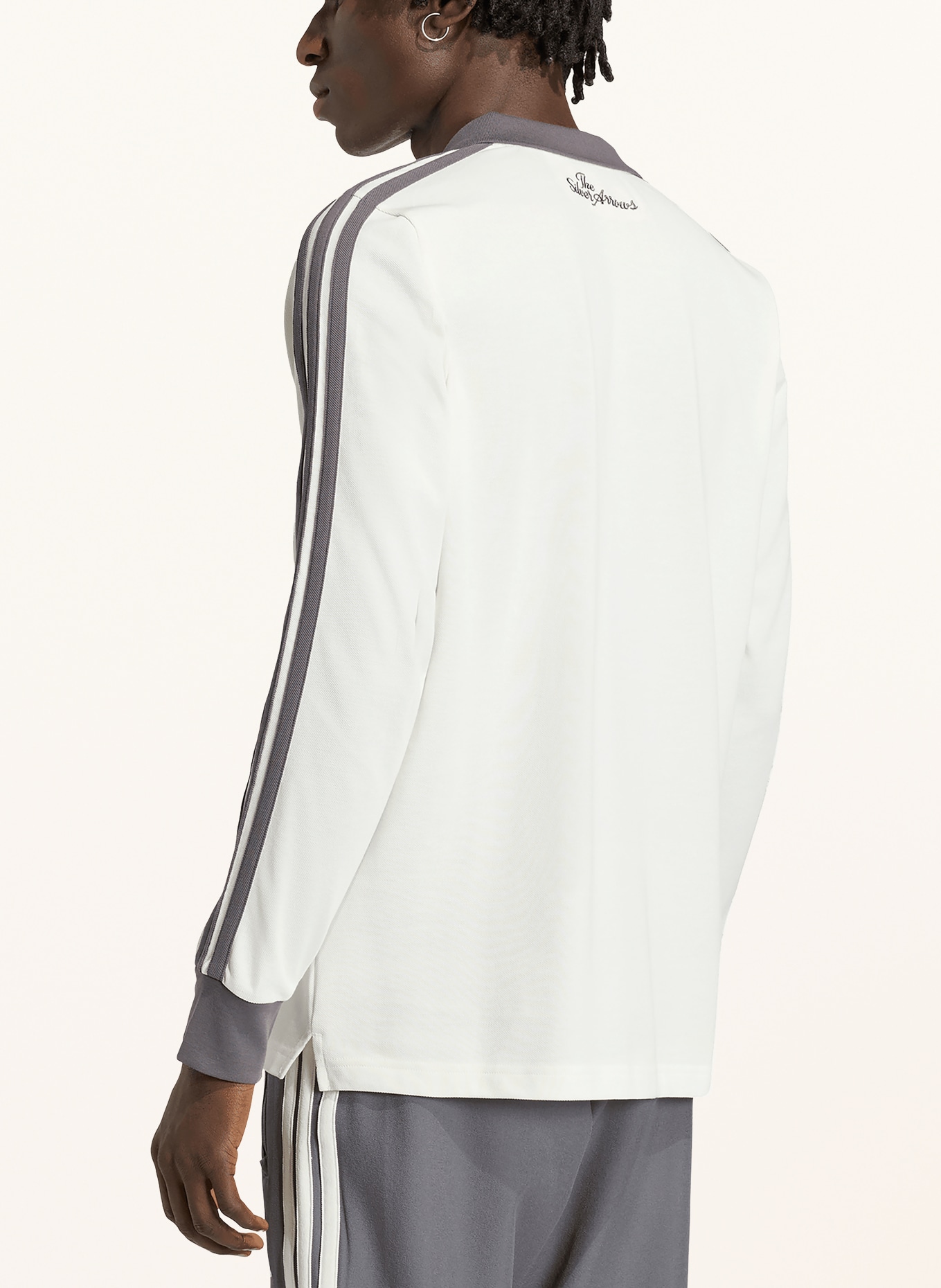 adidas Piqué-Poloshirt MERCEDES - AMG PETRONAS FORMULA ONE TEAM: CREME / DUNKELGRAU