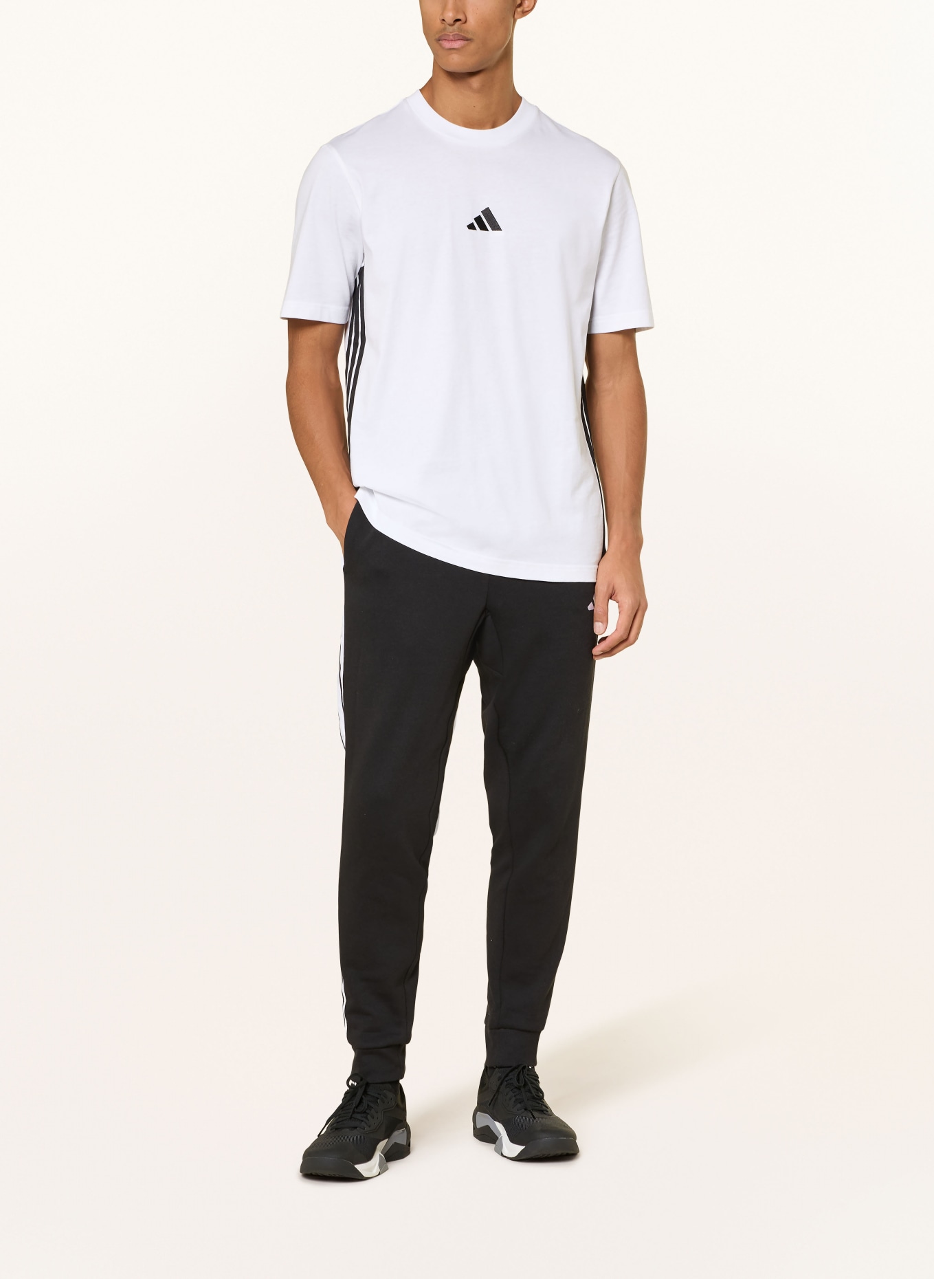 adidas T-Shirt ESSENTIALS 3-STRIPES: WEISS