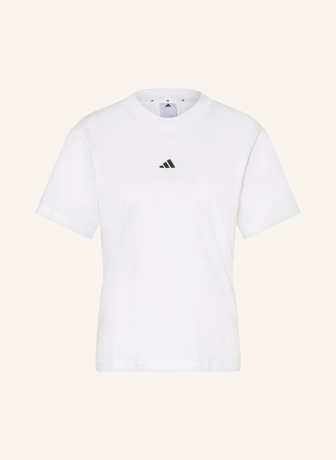 adidas ESSENTIALS SMALL LOGO T-shirt: WHITE / BLACK