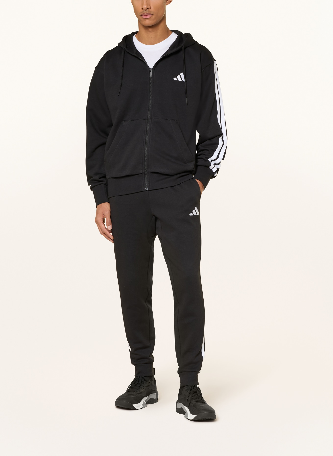adidas Sweatjacke ESSENTIALS 3-STRIPES: SCHWARZ