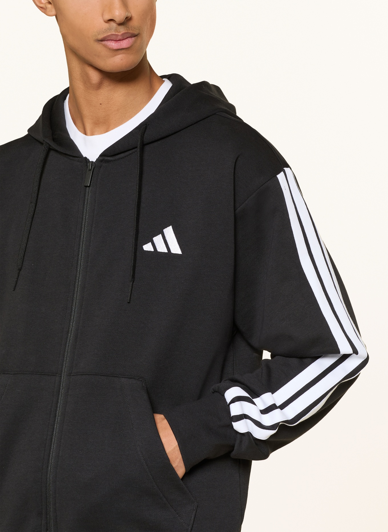 adidas Sweatjacke ESSENTIALS 3-STRIPES: SCHWARZ