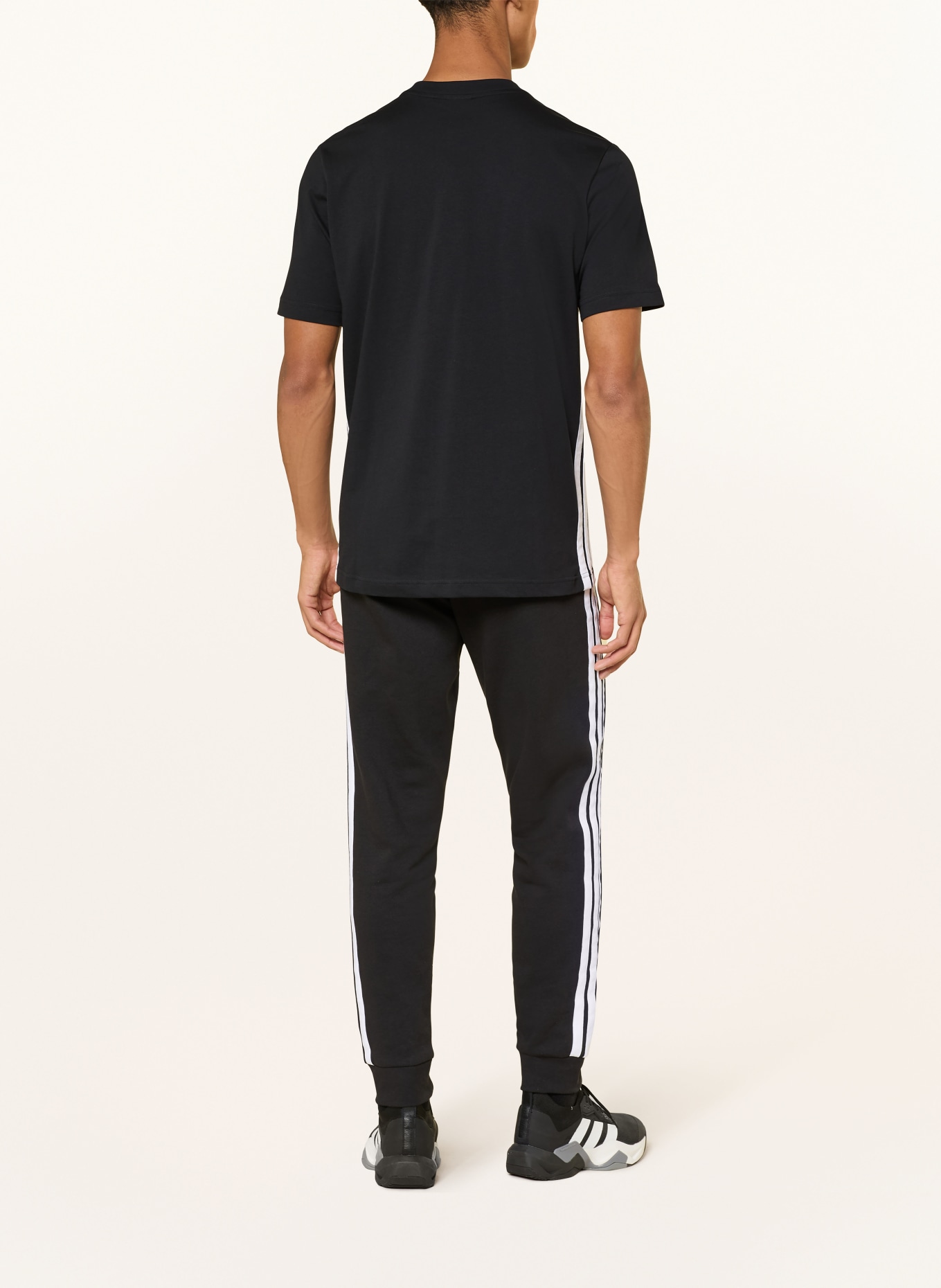 adidas T-Shirt ESSENTIALS 3-STRIPES: SCHWARZ