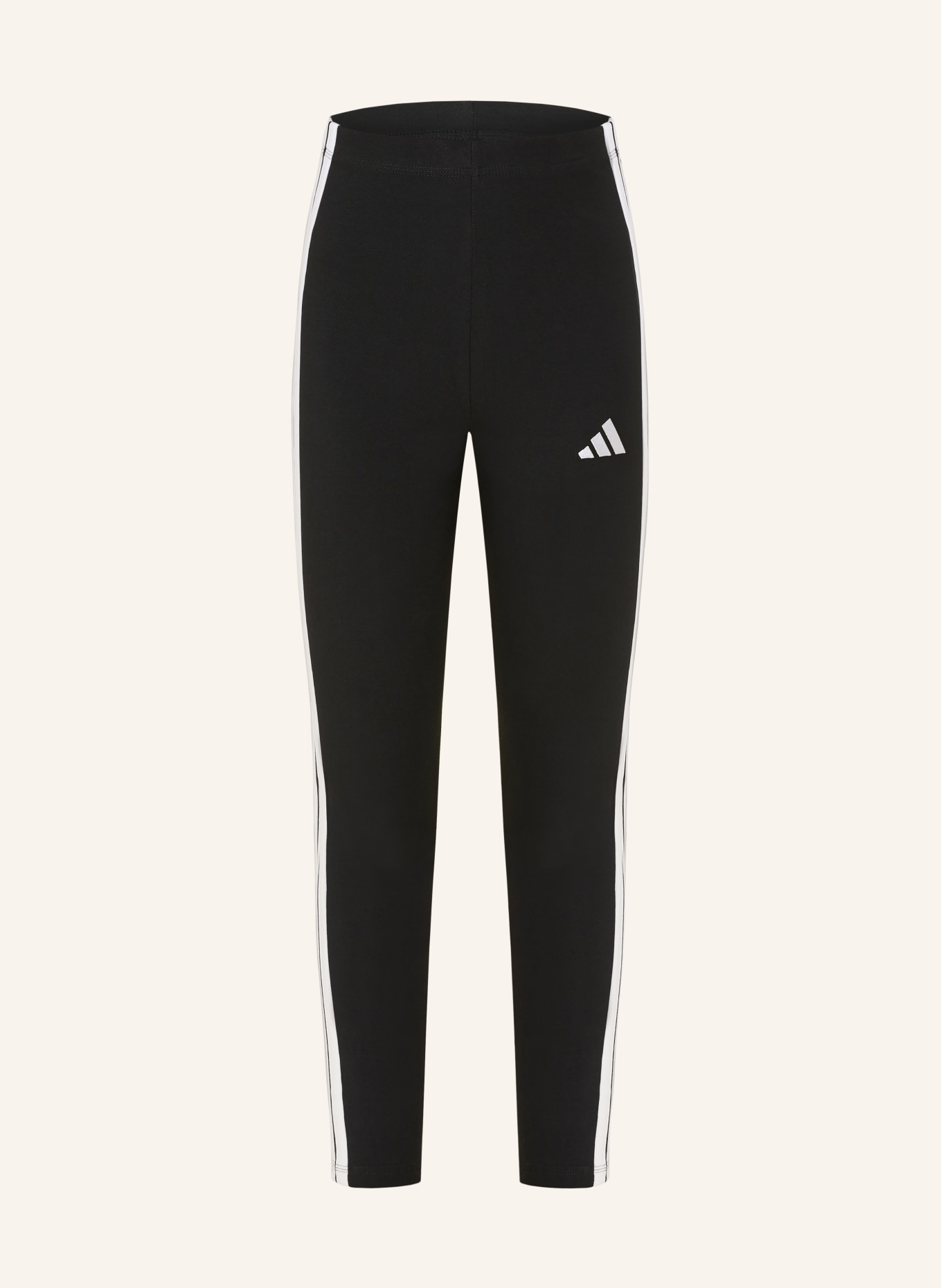 adidas ESSENTIALS 3-STRIPE TIGHTS: BLACK