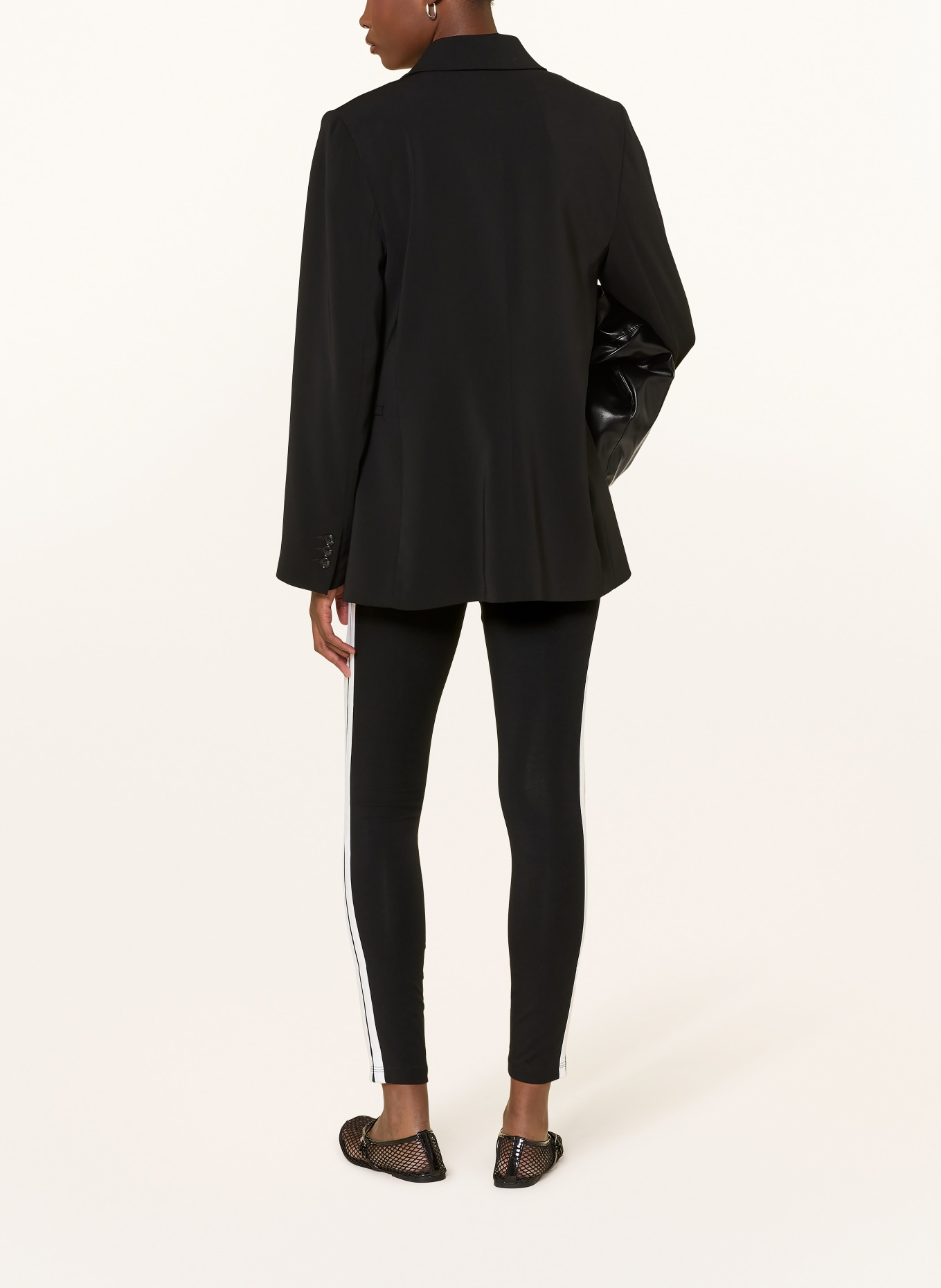 adidas ESSENTIALS 3-STRIPE TIGHTS: BLACK