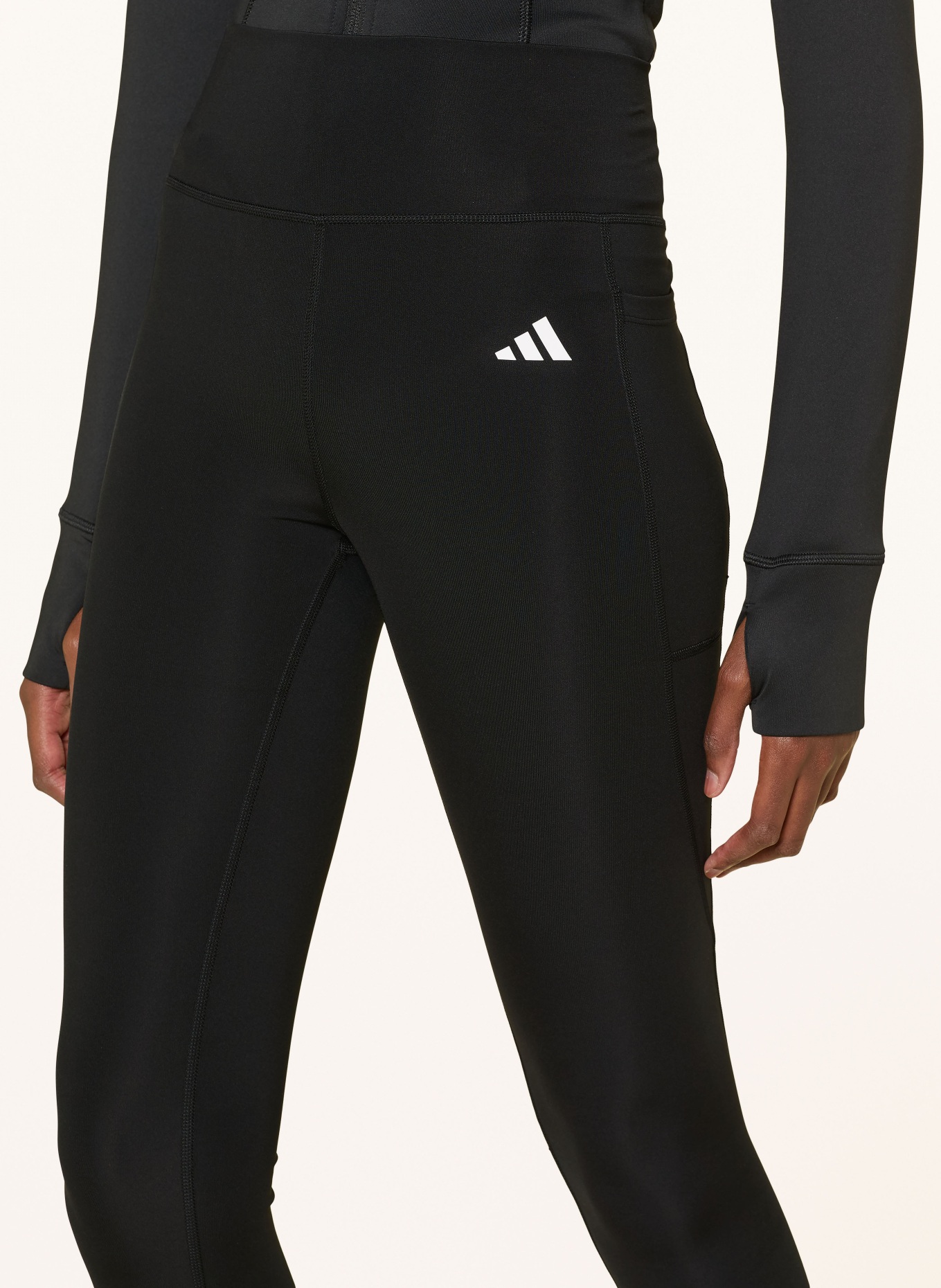 adidas Punčocháče OPTIME ESSENTIALS: ČERNÁ