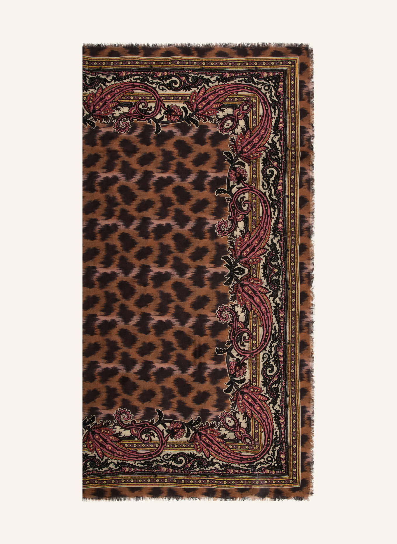 ETRO Tuch AIDA: BRAUN / GELB / SCHWARZ