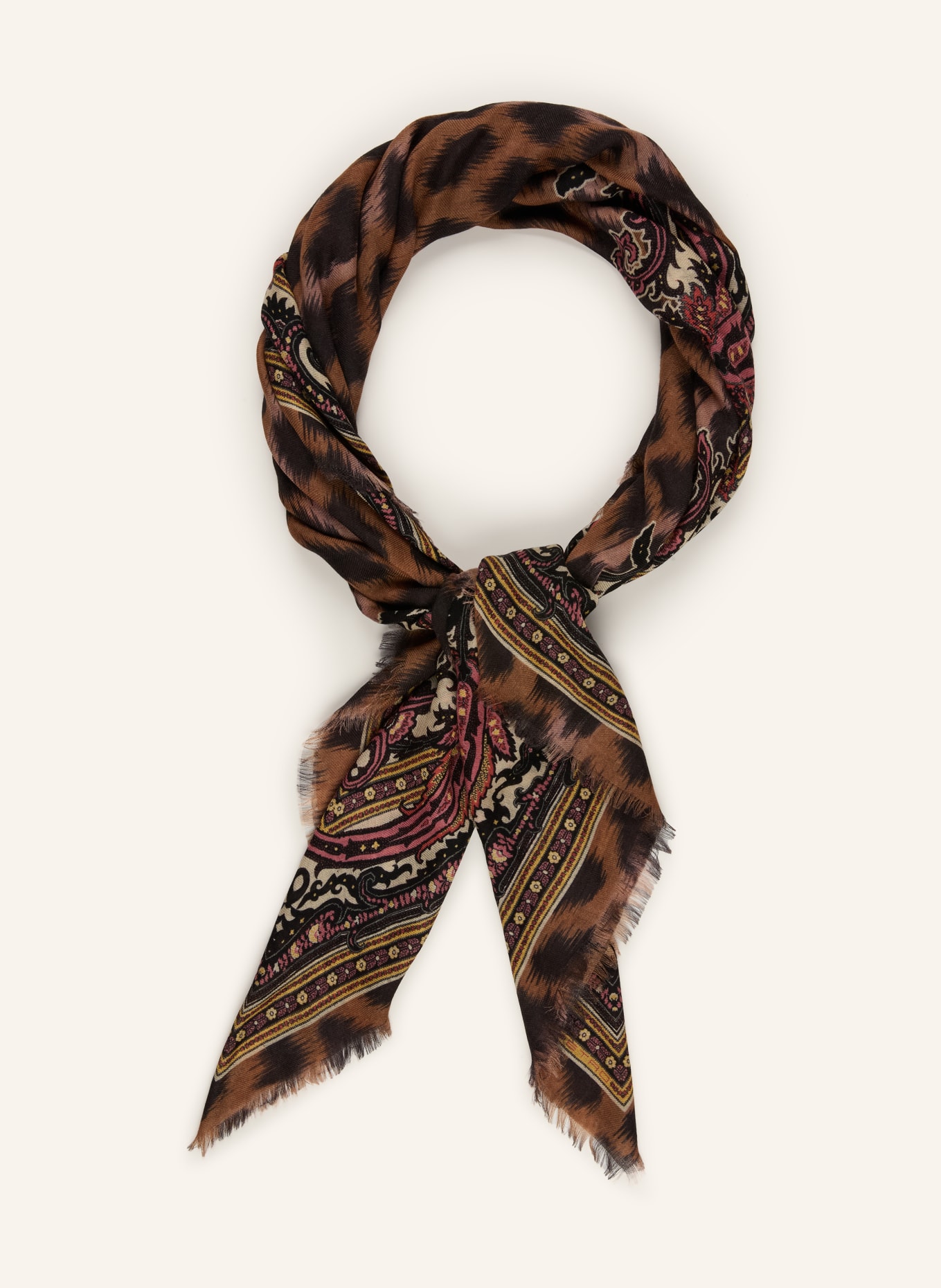 ETRO Tuch AIDA: BRAUN / GELB / SCHWARZ