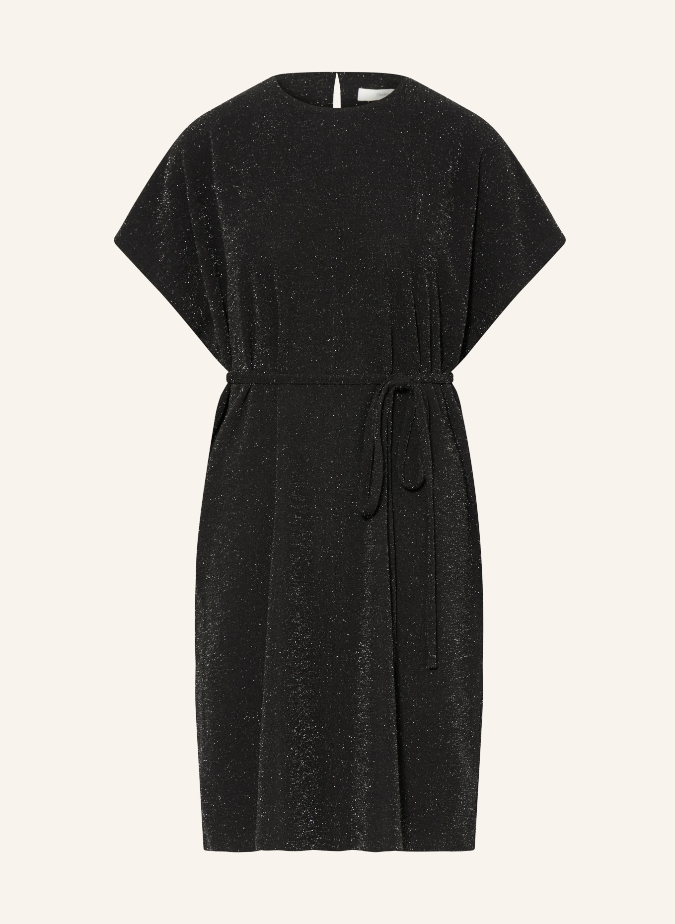 SELECTED Femme Cocktailkleid mit Glitzergarn: SCHWARZ