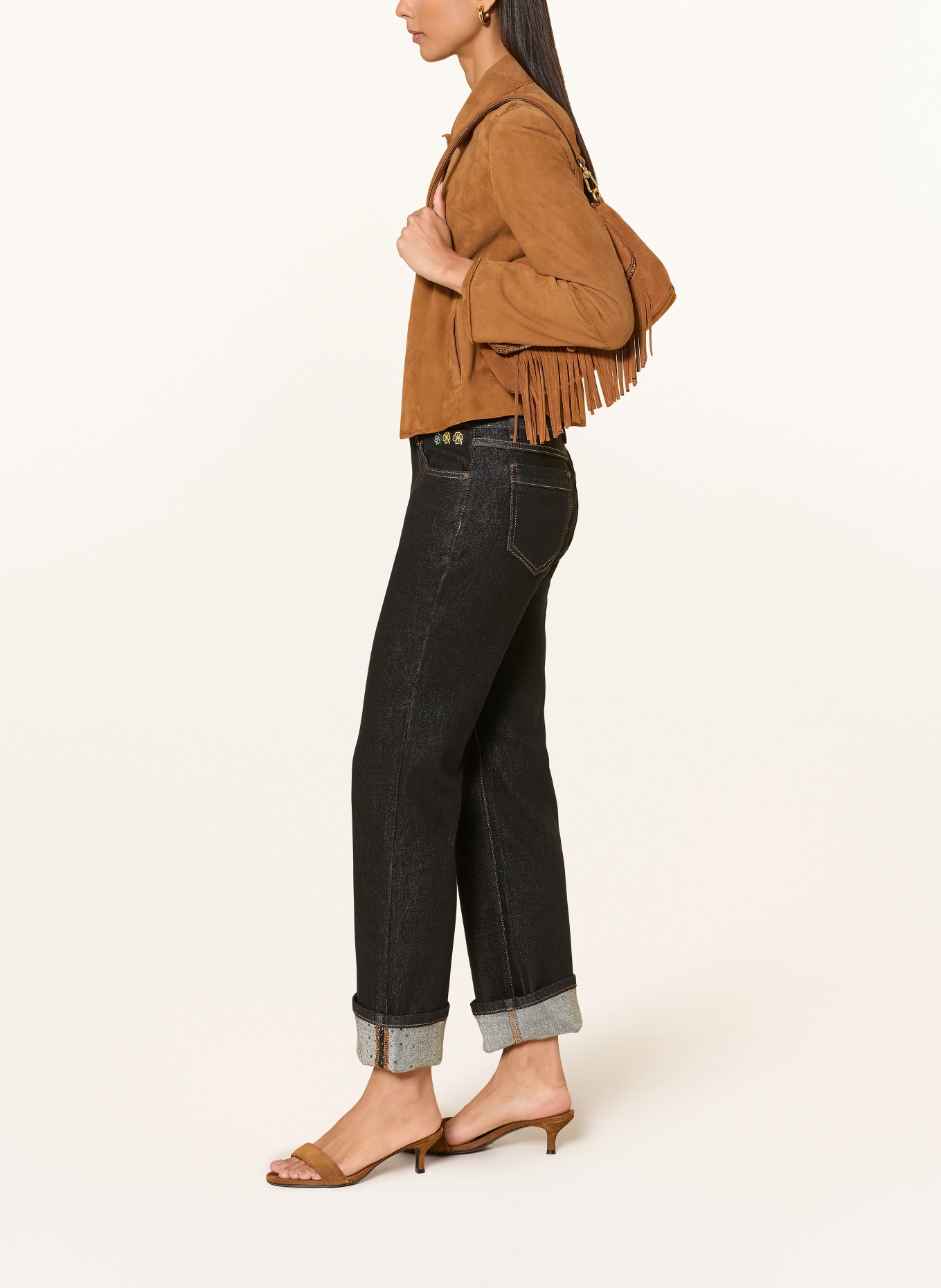 CARTOON Proste dżinsy z kamieniami ozdobnymi: 8626 Raw Denim