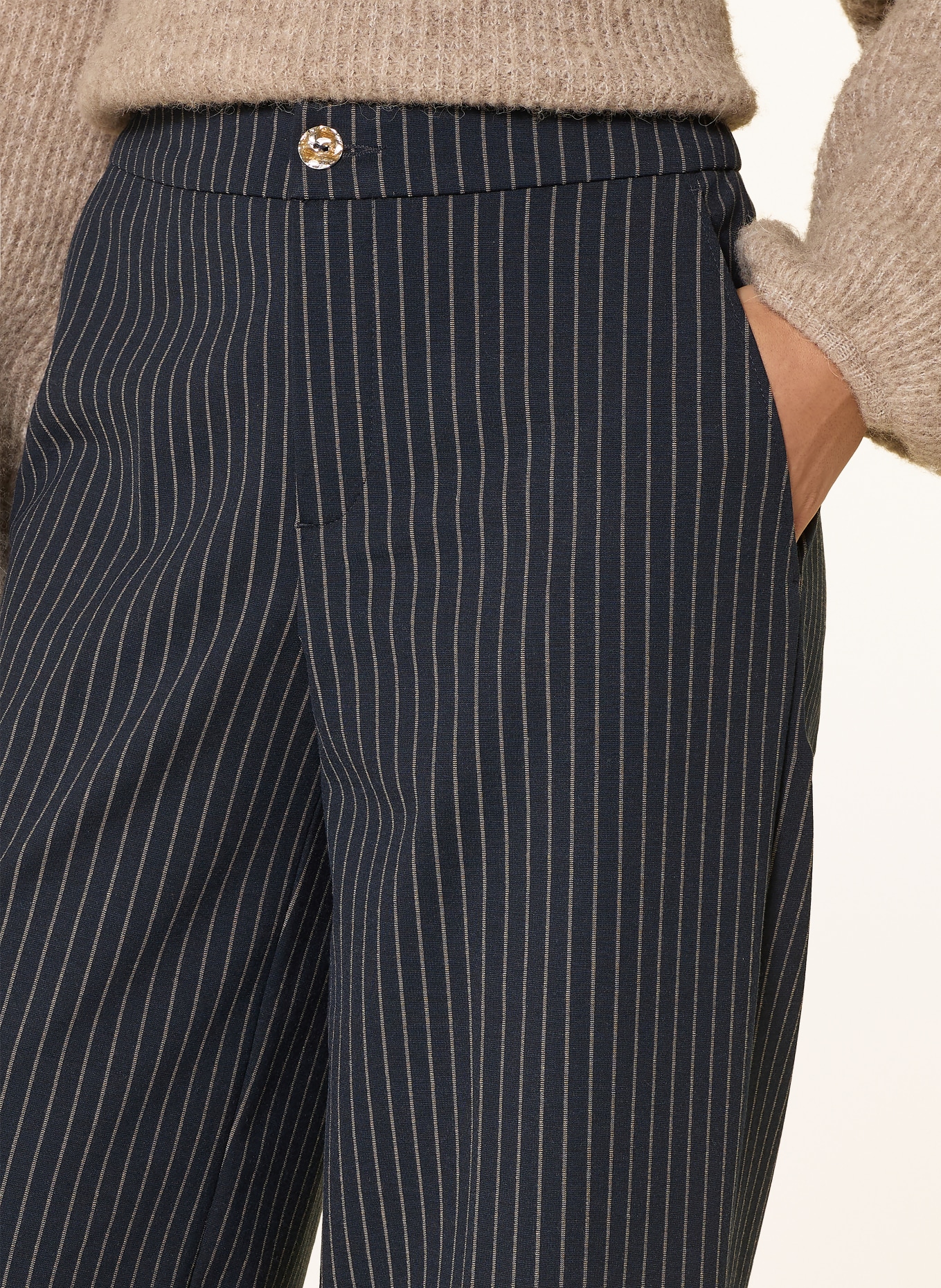 CARTOON Marlenehose: DUNKELGRAU / HELLORANGE