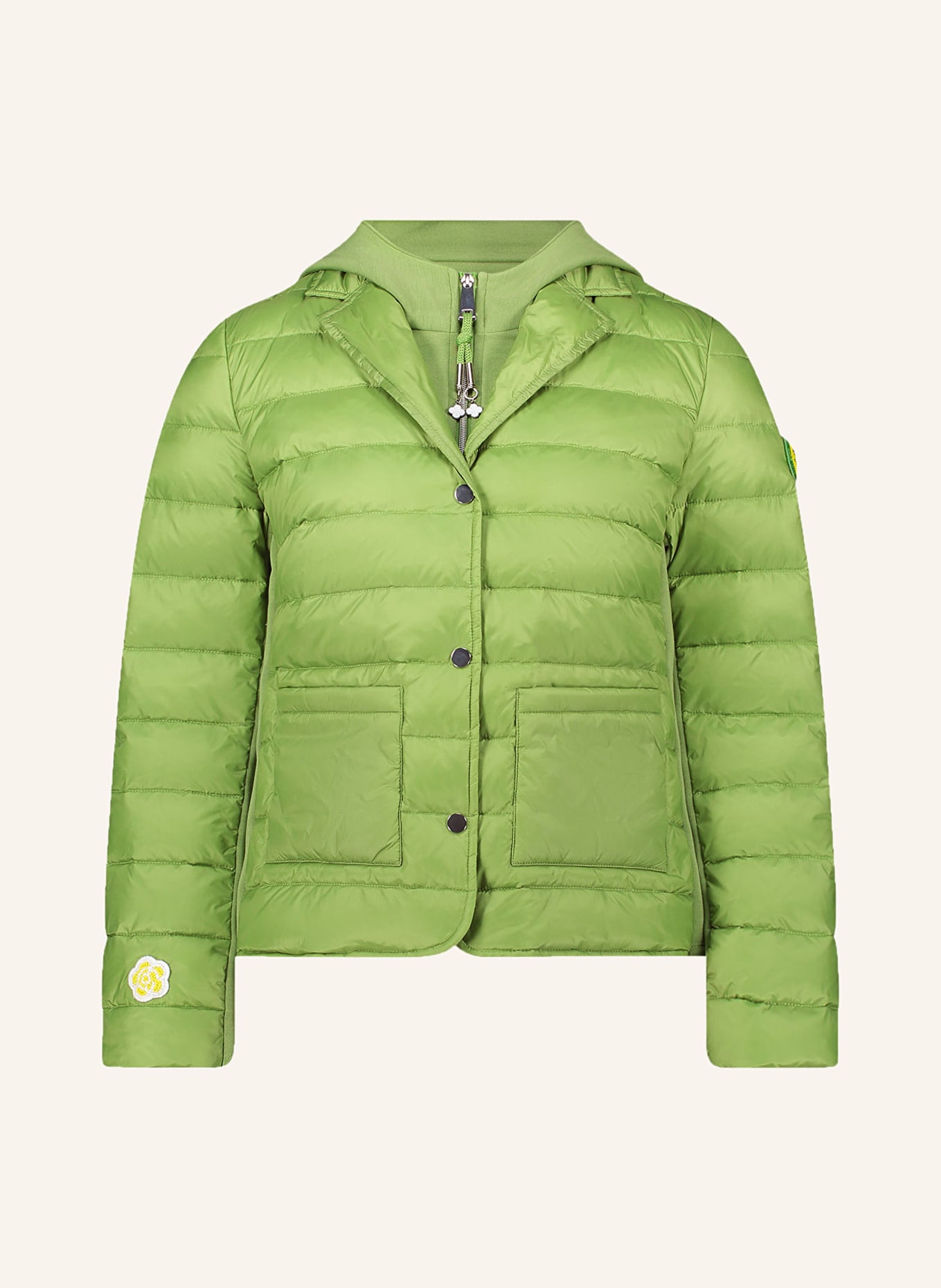 CARTOON Steppjacke mit herausnehmbarer Blende: HELLGRÜN