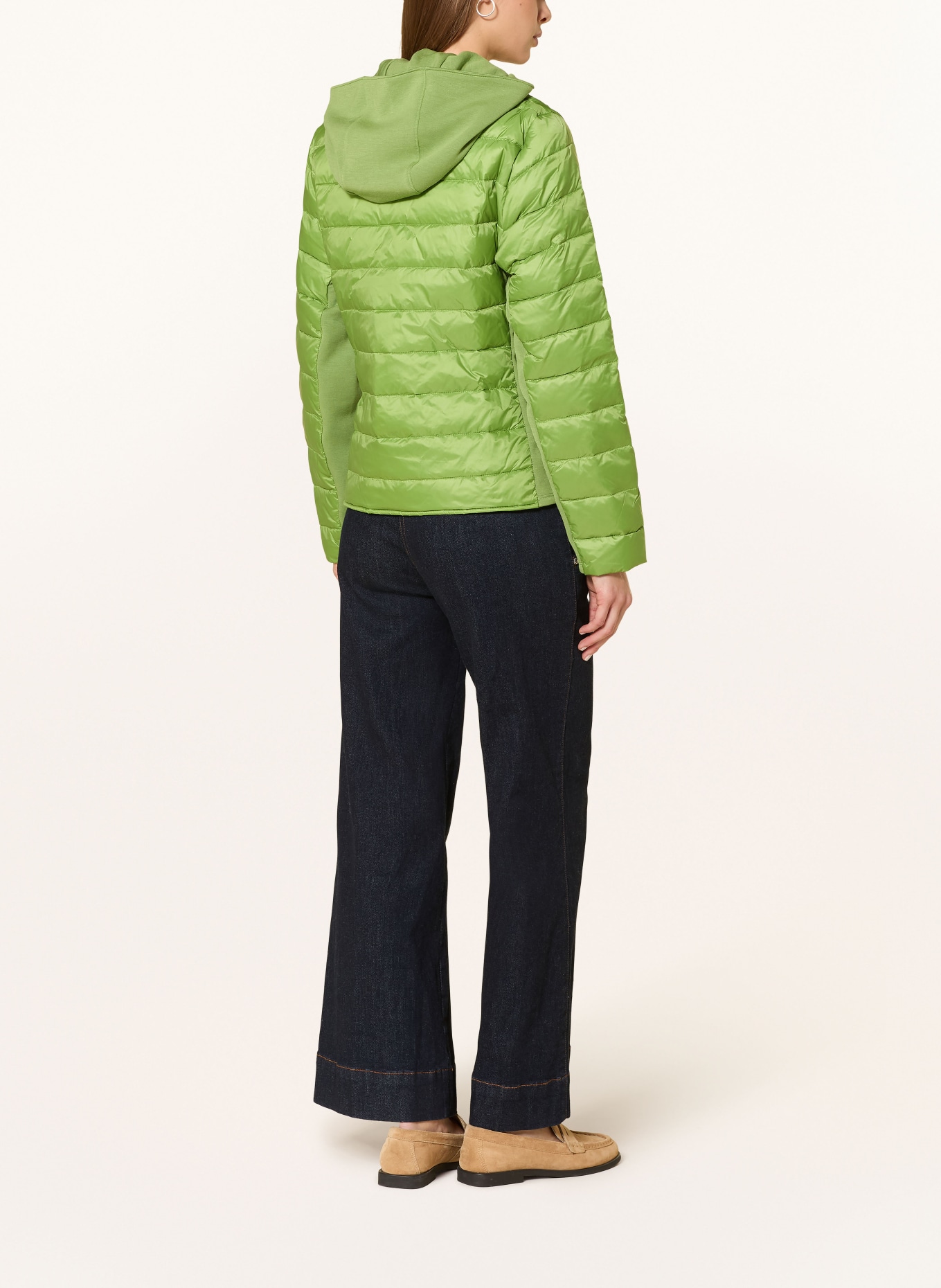 CARTOON Steppjacke mit herausnehmbarer Blende: HELLGRÜN