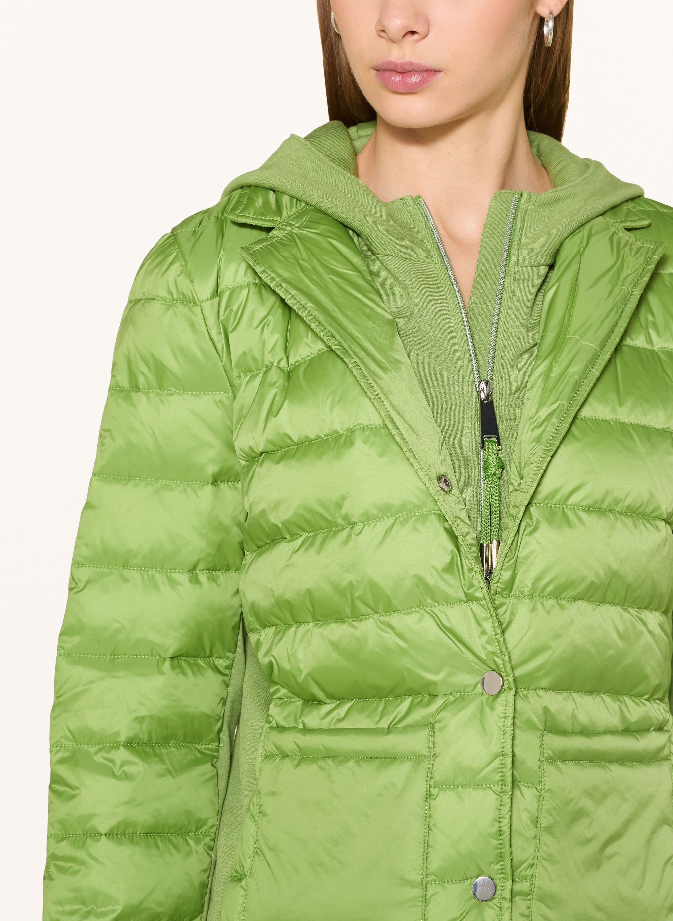 CARTOON Steppjacke mit herausnehmbarer Blende: HELLGRÜN