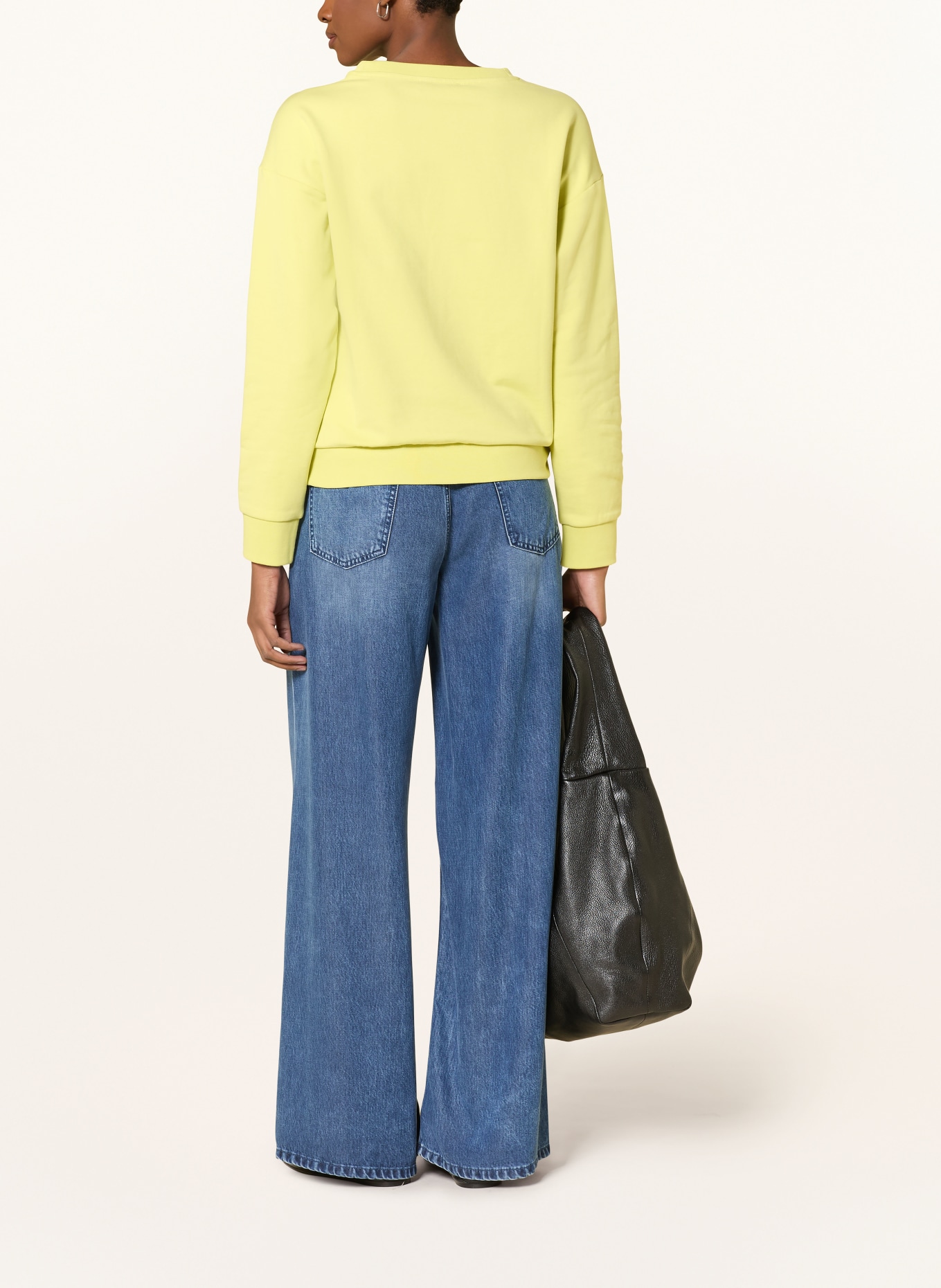 CARTOON Sweatshirt with rhinestones: LIGHT GREEN