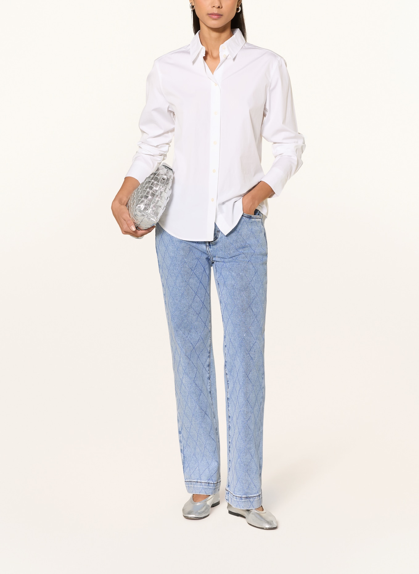 CARTOON Proste dżinsy z kamieniami ozdobnymi: 8618 LIGHT BLUE DENIM