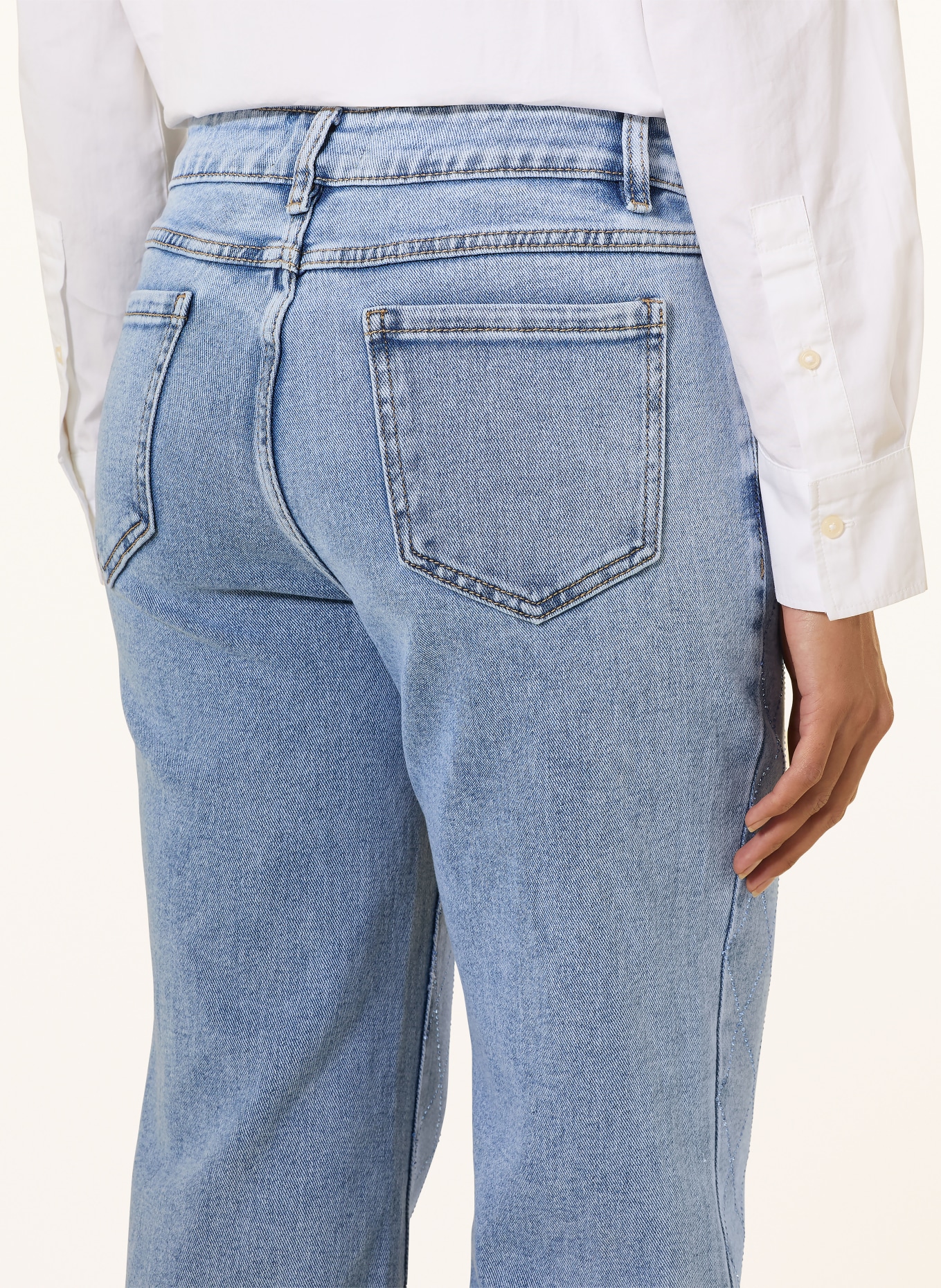 CARTOON Proste dżinsy z kamieniami ozdobnymi: 8618 LIGHT BLUE DENIM