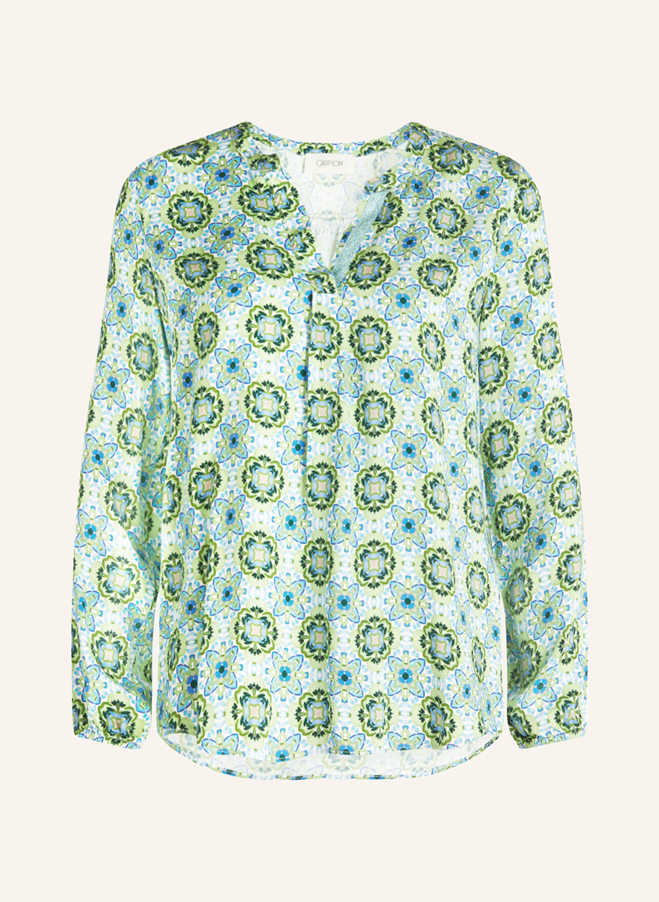 CARTOON blouse shirt: LIGHT GREEN / GREEN / LIGHT BLUE