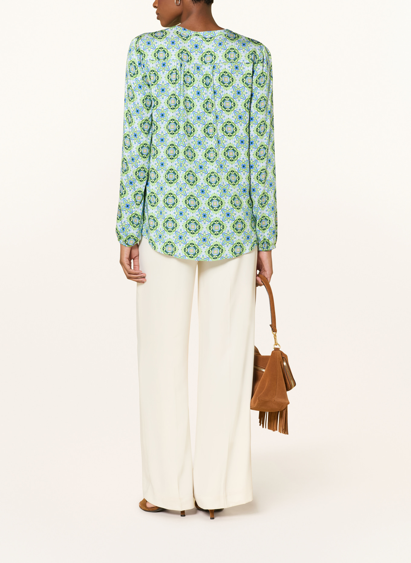 CARTOON blouse shirt: LIGHT GREEN / GREEN / LIGHT BLUE