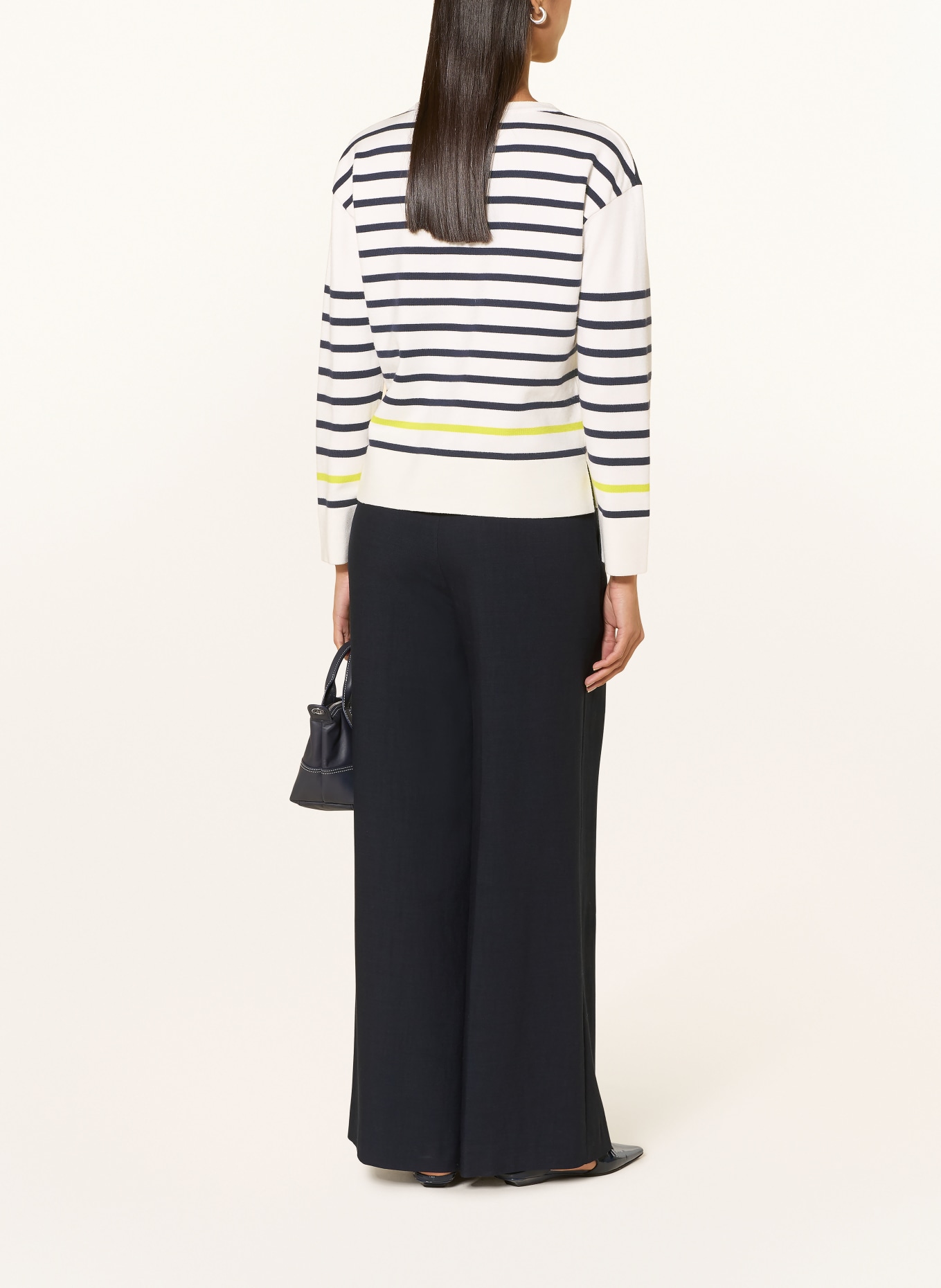 CARTOON svetr: BÍLÁ / NEONOVĚ ZELENÁ / TMAVĚ MODRÁ