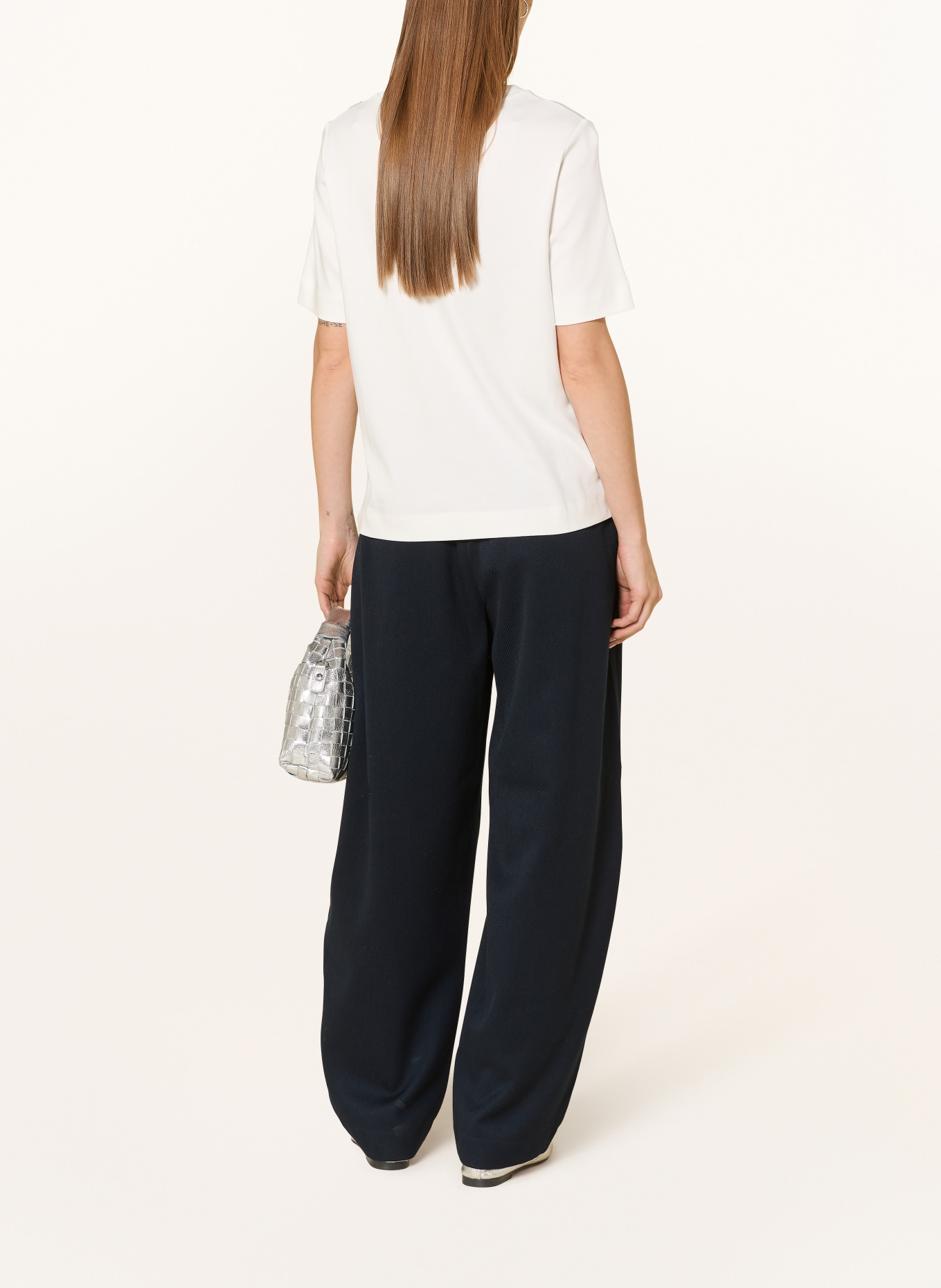 CARTOON T-shirt with gemstones: WHITE / NEON PINK