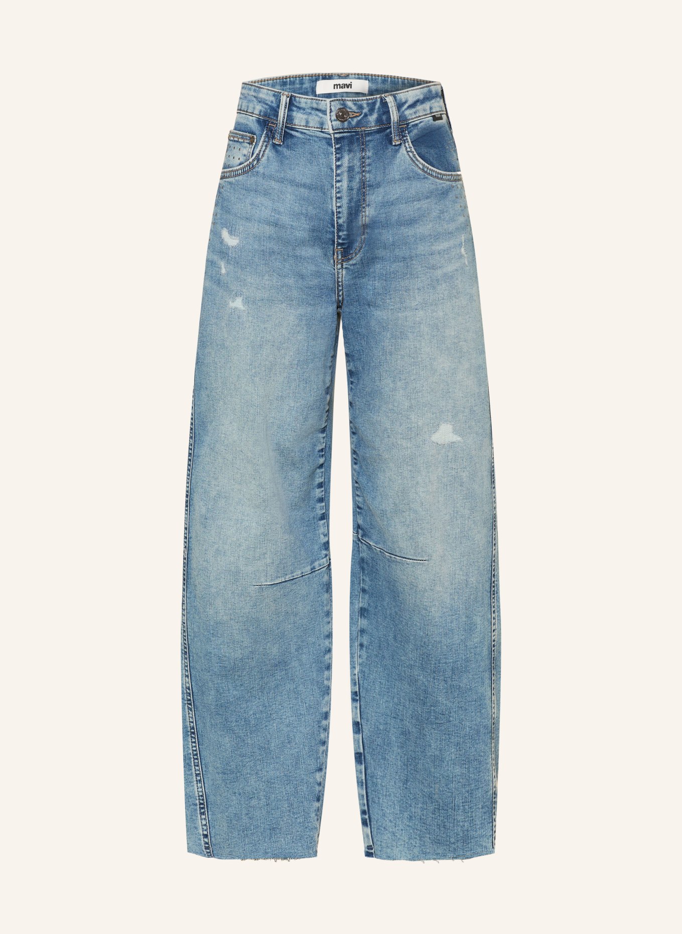 mavi LEILA boyfriend jeans with studs: 91138 Mid Shaded GLAM